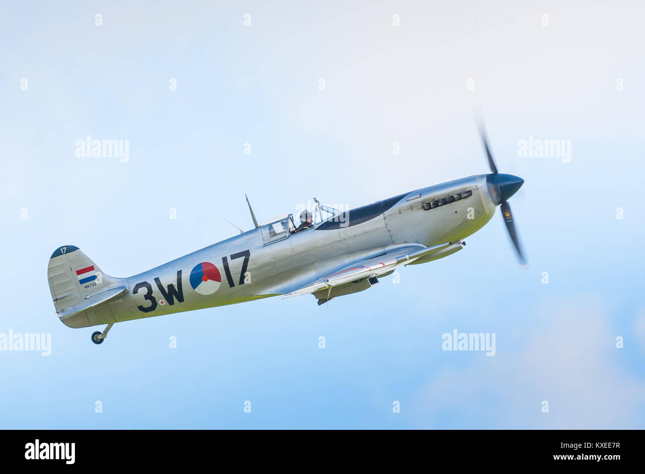 Spitfire LF Mk IXc MK732. Battaglia di Bretagna settantacinquesimo anniversario a Goodwood (RAF Westhampnett) Foto Stock
