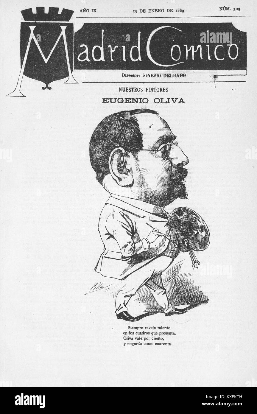 1889-01-19, Madrid Cómico, Eugenio Oliva, Cilla Foto Stock