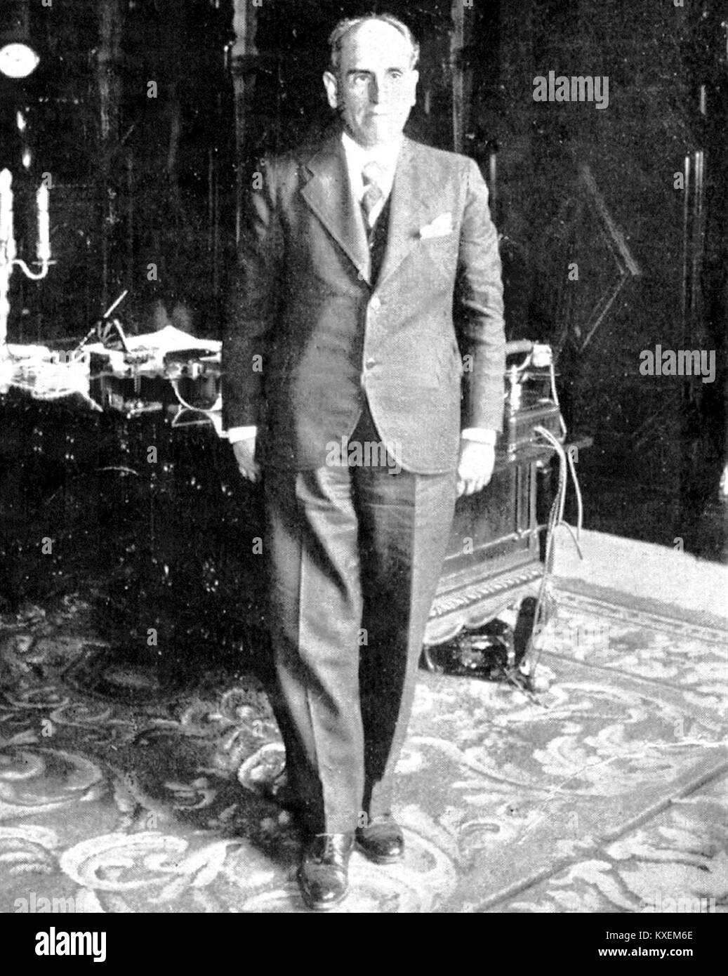 Alfredo Suárez Ferrín, sindaco di A Coruña, in Spagna, fu giustiziato nel 1936 durante la guerra civile spagnola, riflettendo la repressione politica del periodo. Foto Stock