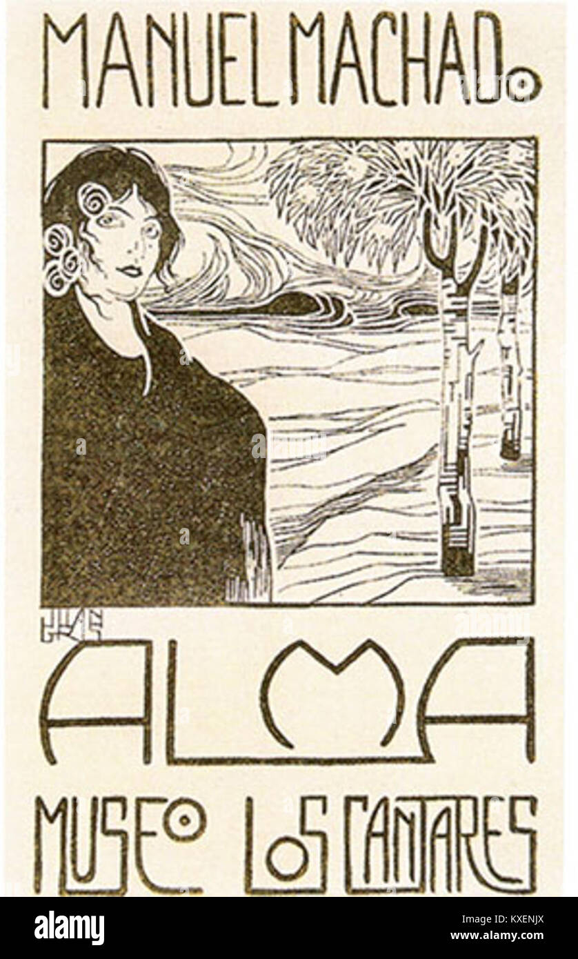 Il dipinto "Alma" di Juan Gris presenta una rappresentazione cubista di una figura umana, caratterizzata da forme geometriche frammentate e colori vividi, che illustrano l'arte modernista dell'inizio del XX secolo. Foto Stock