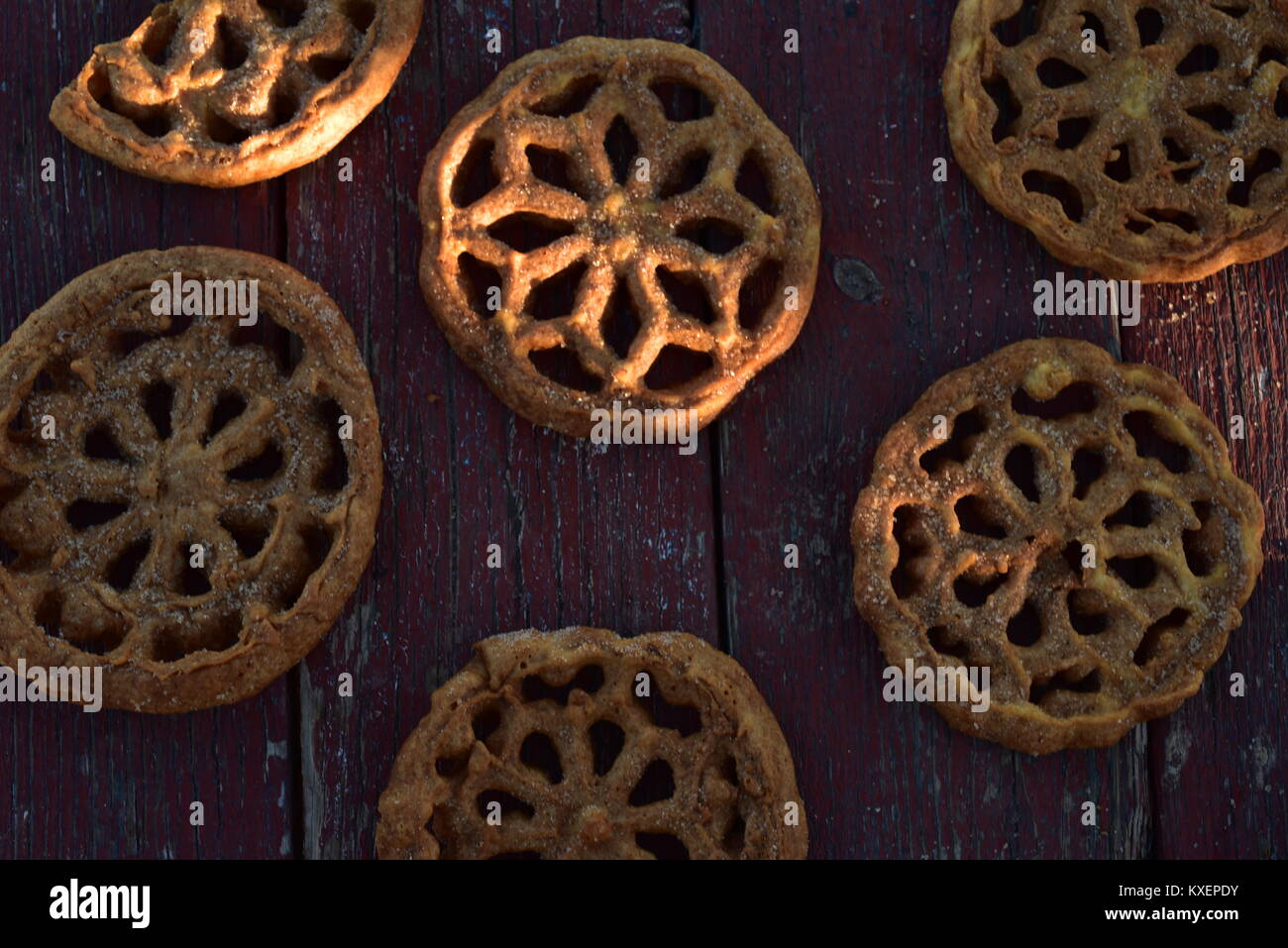 Biscotti dolci messicani Bunuelos alimentare Foto Stock