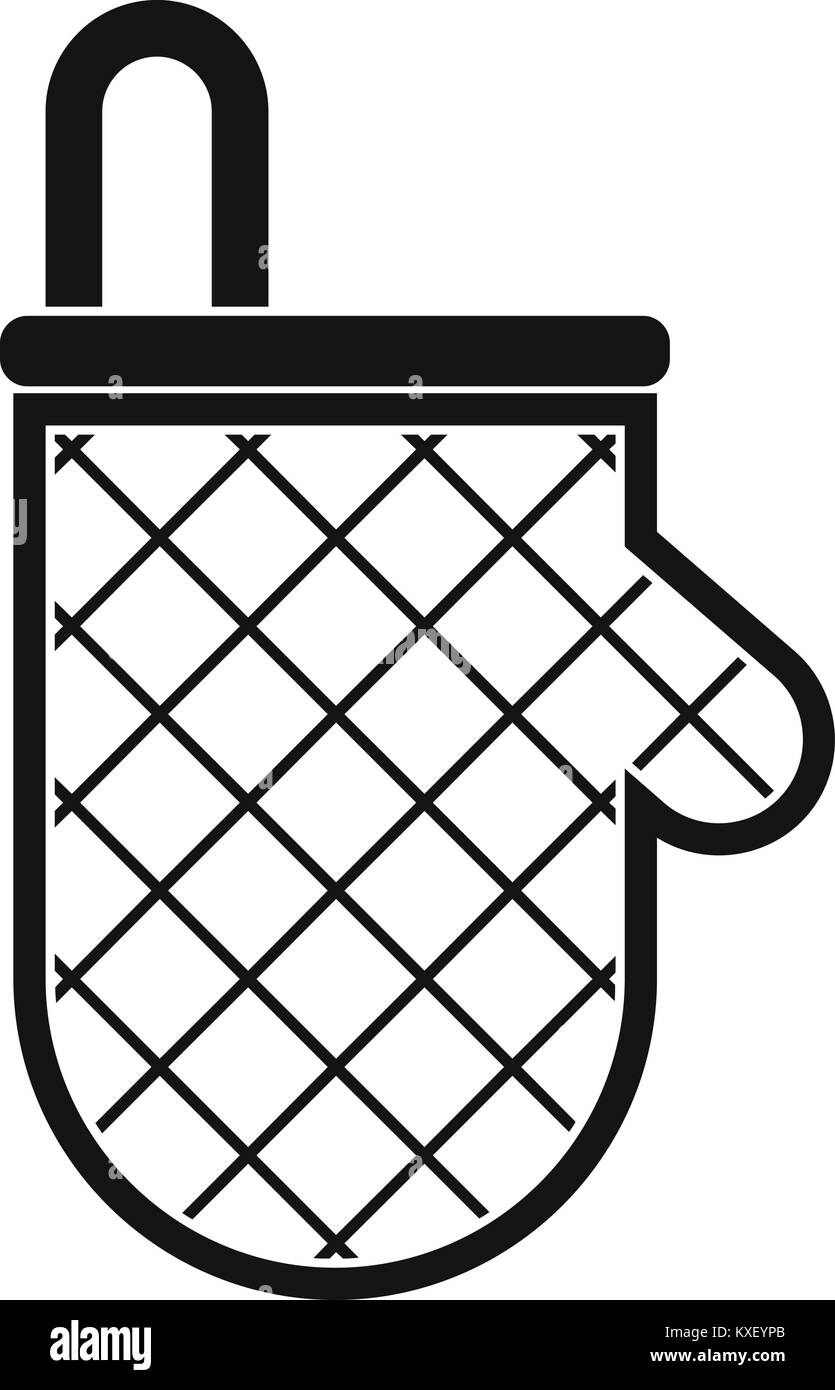 Cucina di guanto protettivo icona, stile semplice Illustrazione Vettoriale