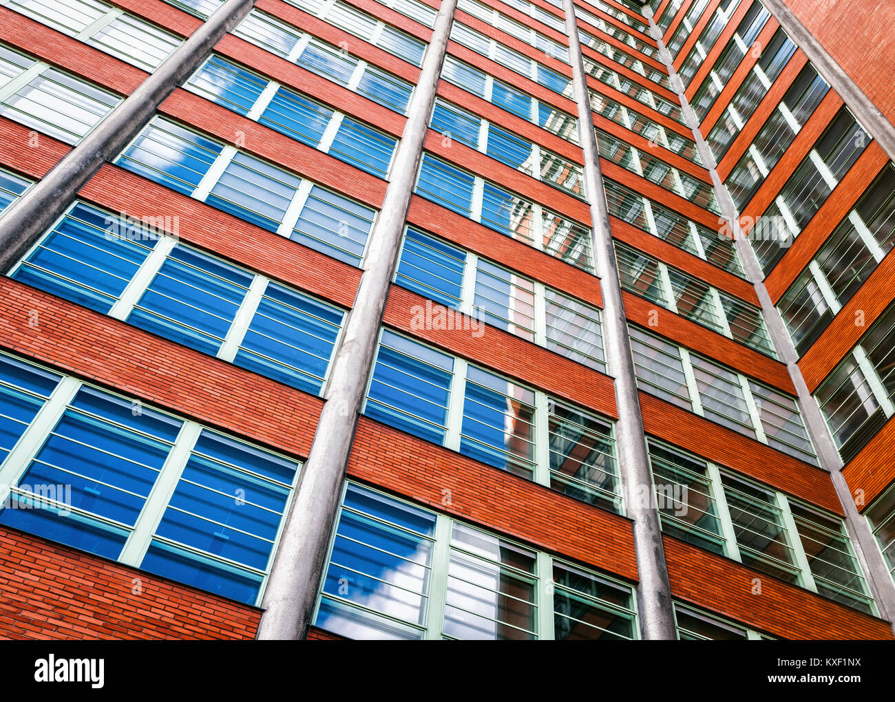 Design architettonico dell edificio amministrativo n. 21 a Zlin, Reublic ceca Foto Stock