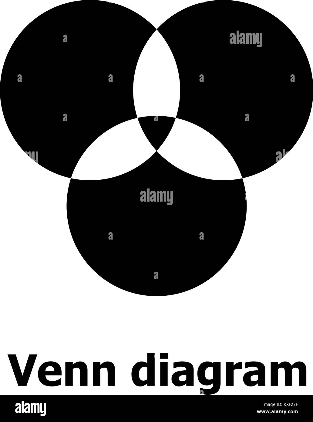 Round di diagramma di Venn, icona di stile semplice. Illustrazione Vettoriale