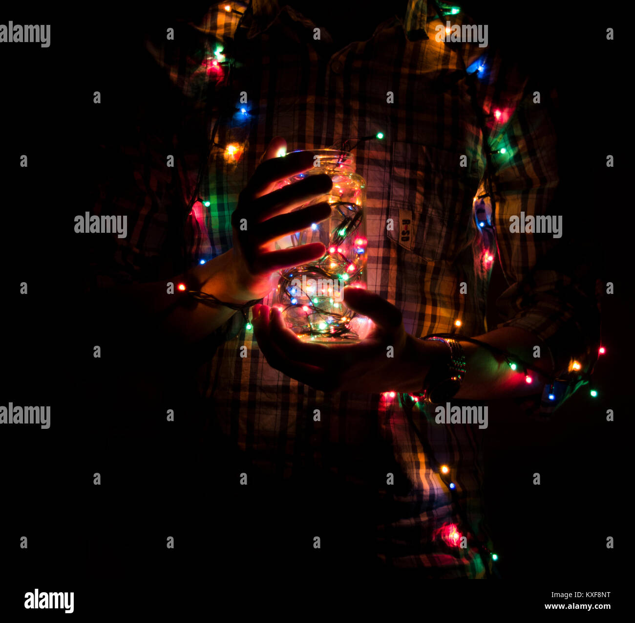 C'è una bellezza che ci guida. Come il fuoco nella notte... Foto Stock