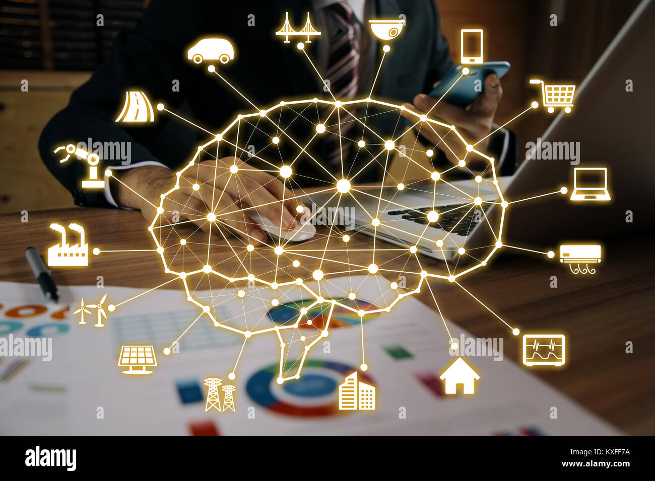 AI(artificial intelligence) concetto. Foto Stock