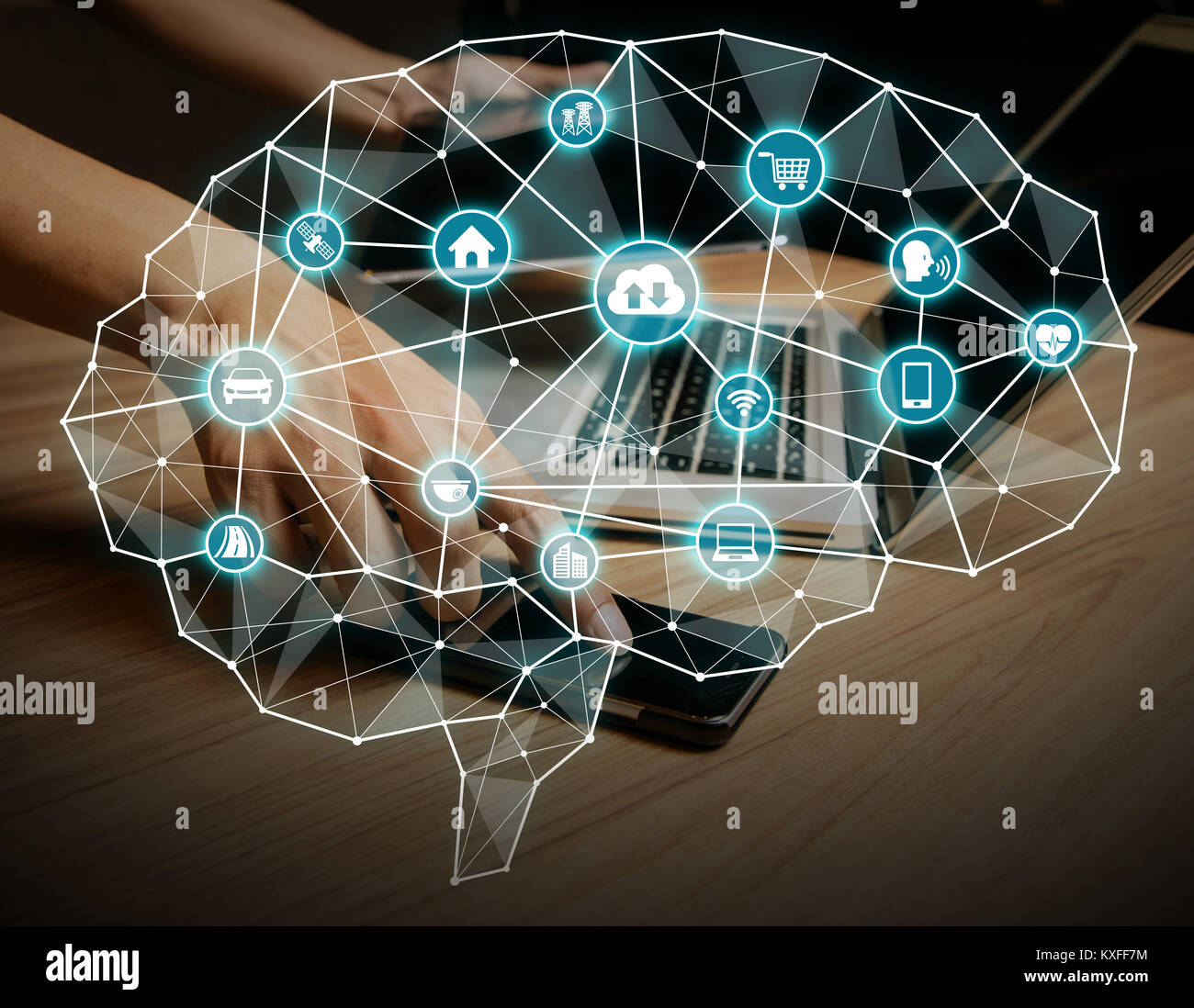 AI(artificial intelligence) concetto. Foto Stock