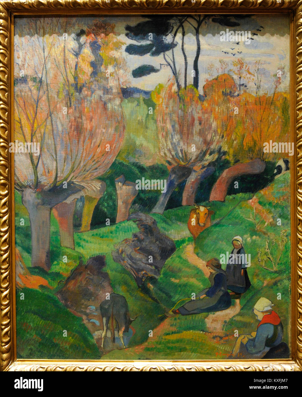 Paul Gauguin (1848-1903). Pittore Francese. Panorama da Bretagne, 1889. Galleria Nazionale. Oslo. La Norvegia. Foto Stock