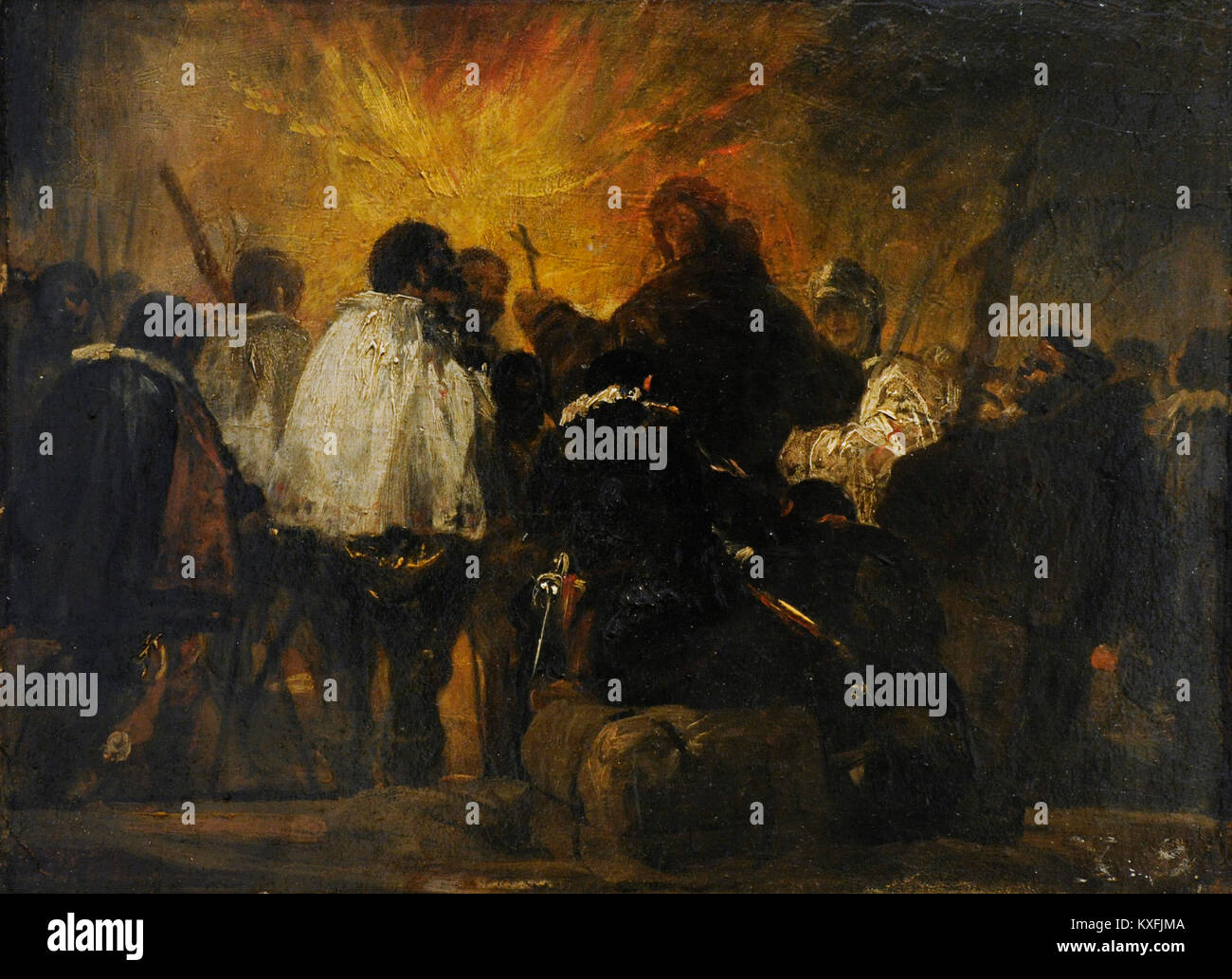 Francisco de Goya y Lucientes (1746-1828). Pittore spagnolo. Scena notturna dall'Inquisizione, 1810. Galleria Nazionale di Oslo. La Norvegia. Foto Stock