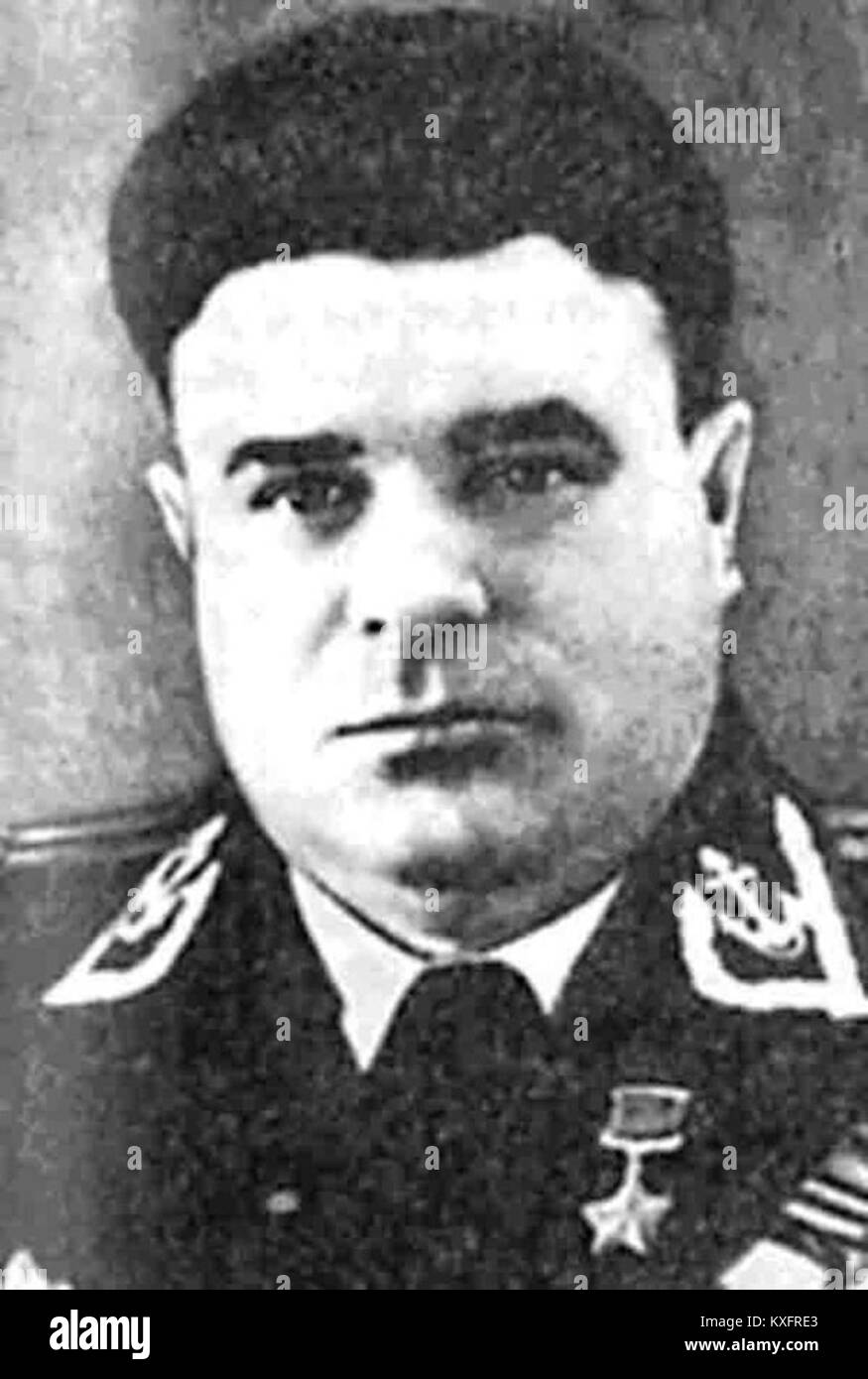 Traduzione: Hero Lednev. Probabilmente un riferimento a una persona di nome Lednev riconosciuta per l'eroismo, forse in un contesto militare o civile. Foto Stock