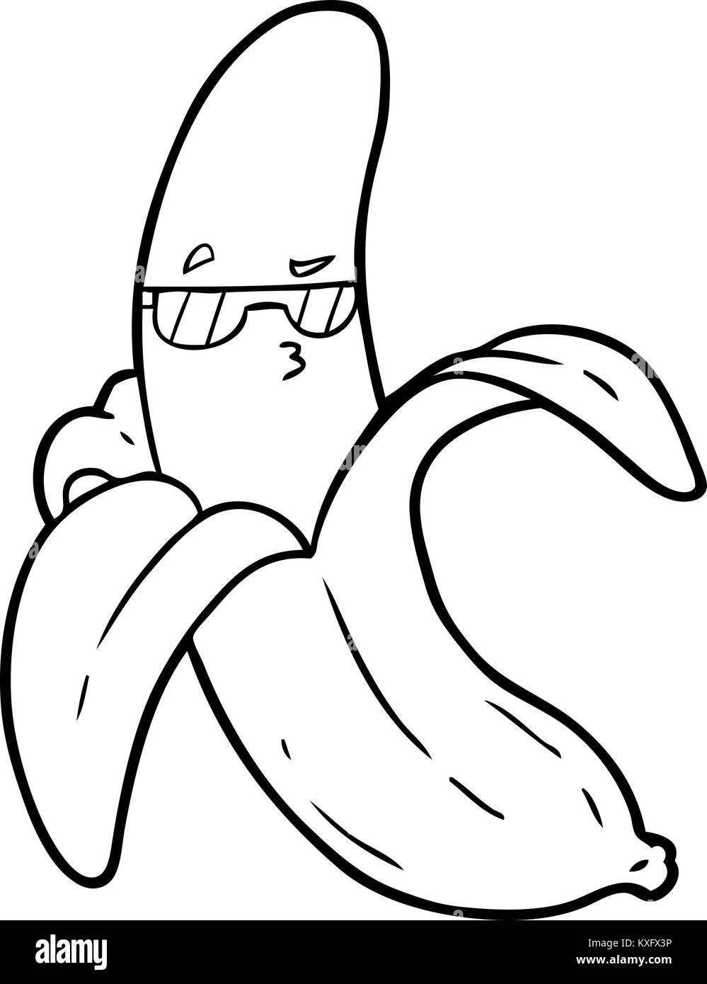 banana del fumetto Illustrazione Vettoriale