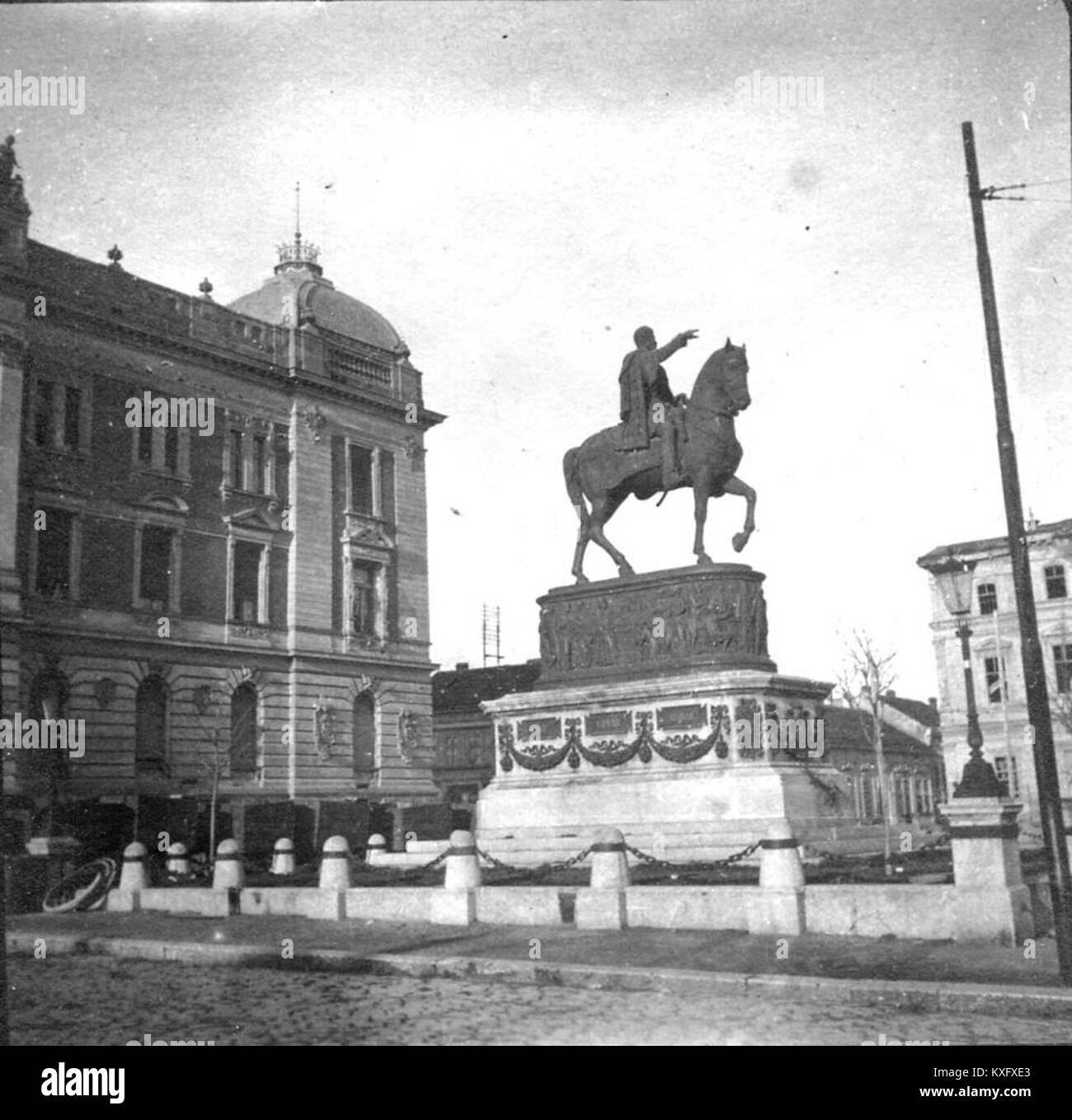 Un riferimento alla prima guerra mondiale a Belgrado, raffigurante scene o documenti del 1914-1918, che mostrano le esperienze militari e civili della città durante il conflitto. Foto Stock