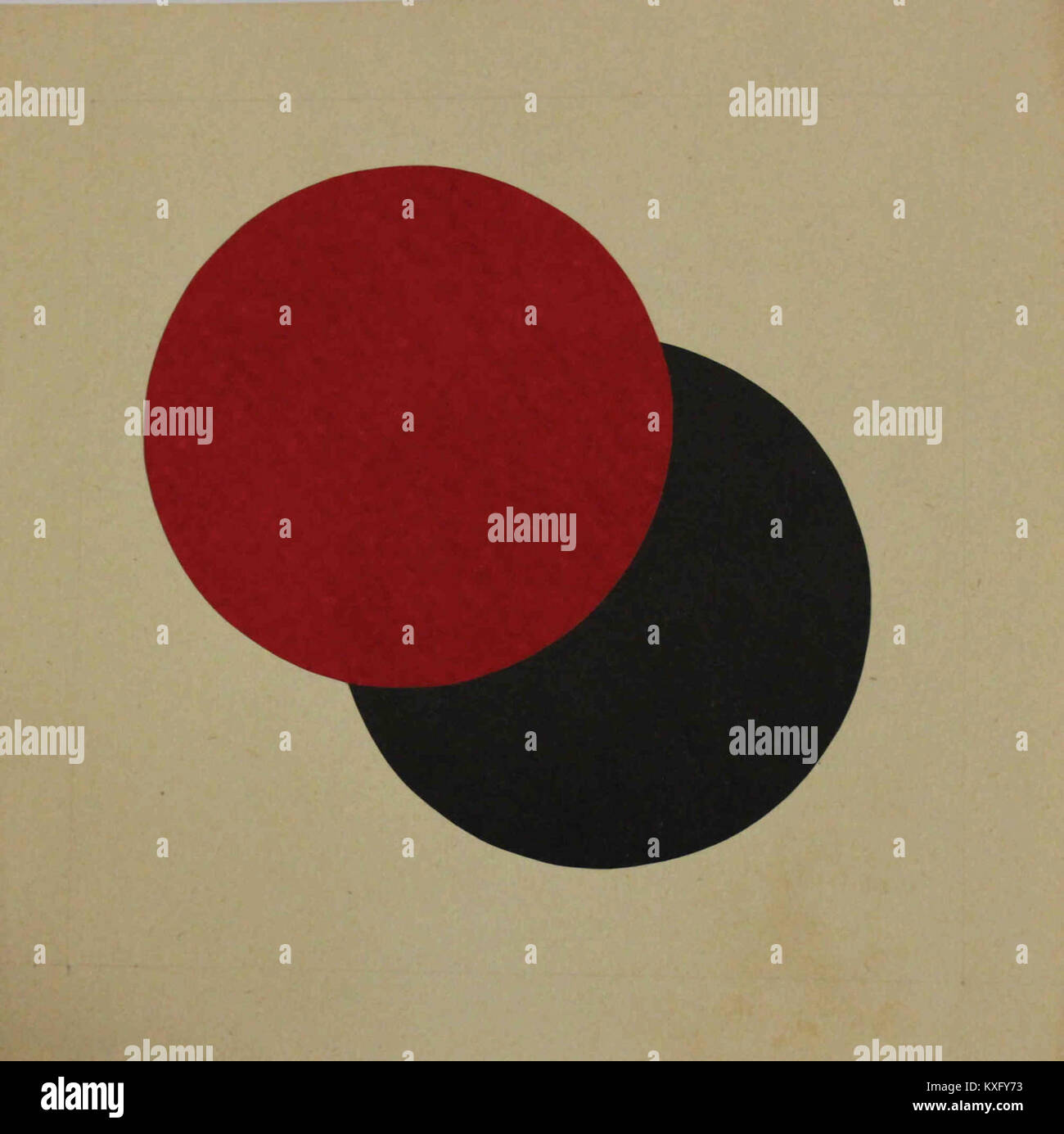 La composizione suprematista è un'opera d'arte astratta associata al movimento suprematista fondato da Kazimir Malevich nei primi anni del XX secolo in Russia, concentrandosi su forme geometriche e colori fondamentali. Foto Stock