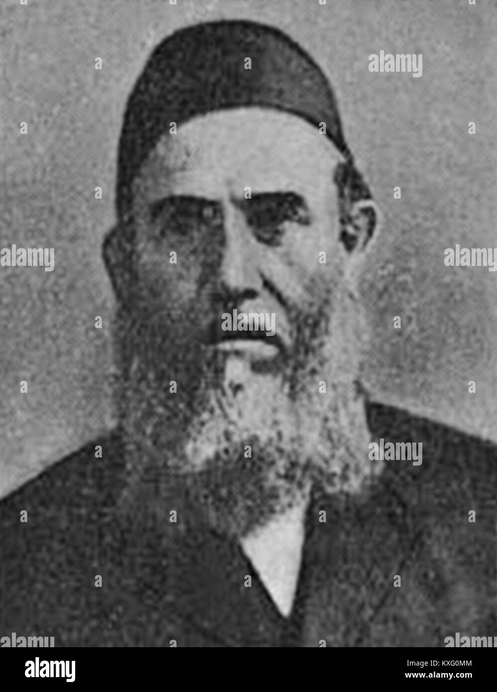 Rabbi Yamin Khalfon, un importante leader religioso ebreo, riconosciuto per il suo ruolo nella guida spirituale e nella leadership della comunità all'interno della tradizione ebraica. Foto Stock