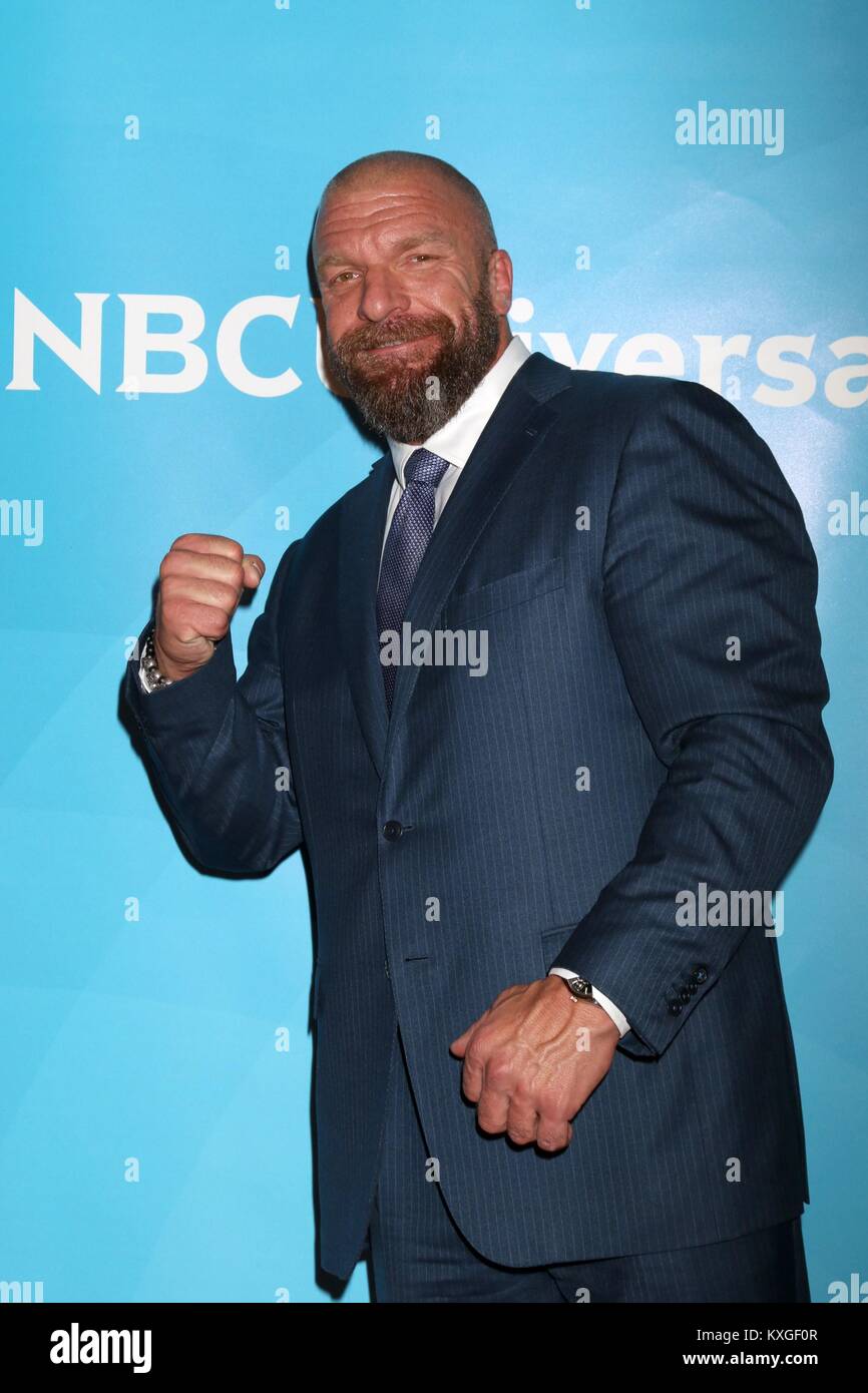 Pasadena, CA. Il 9 gennaio, 2018. Triple H, Paul Levesque presso gli arrivi per NBC Universal TCA Winter Press Tour 2018, il Langham Huntington, Pasadena, CA 9 gennaio 2018. Credito: Priscilla concedere/Everett raccolta/Alamy Live News Foto Stock