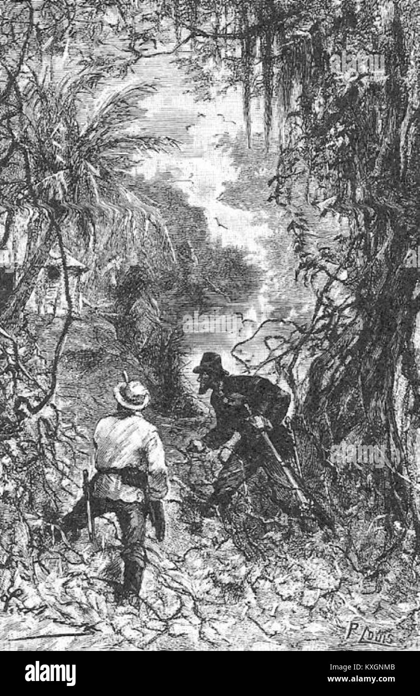 Il numero di catalogo 36 si riferisce a un'edizione illustrata di "North Against South" di Jules Verne, con opere d'arte di Léon Benett e facenti parte della collezione illustrata di romanzi d'avventura di Verne. Foto Stock