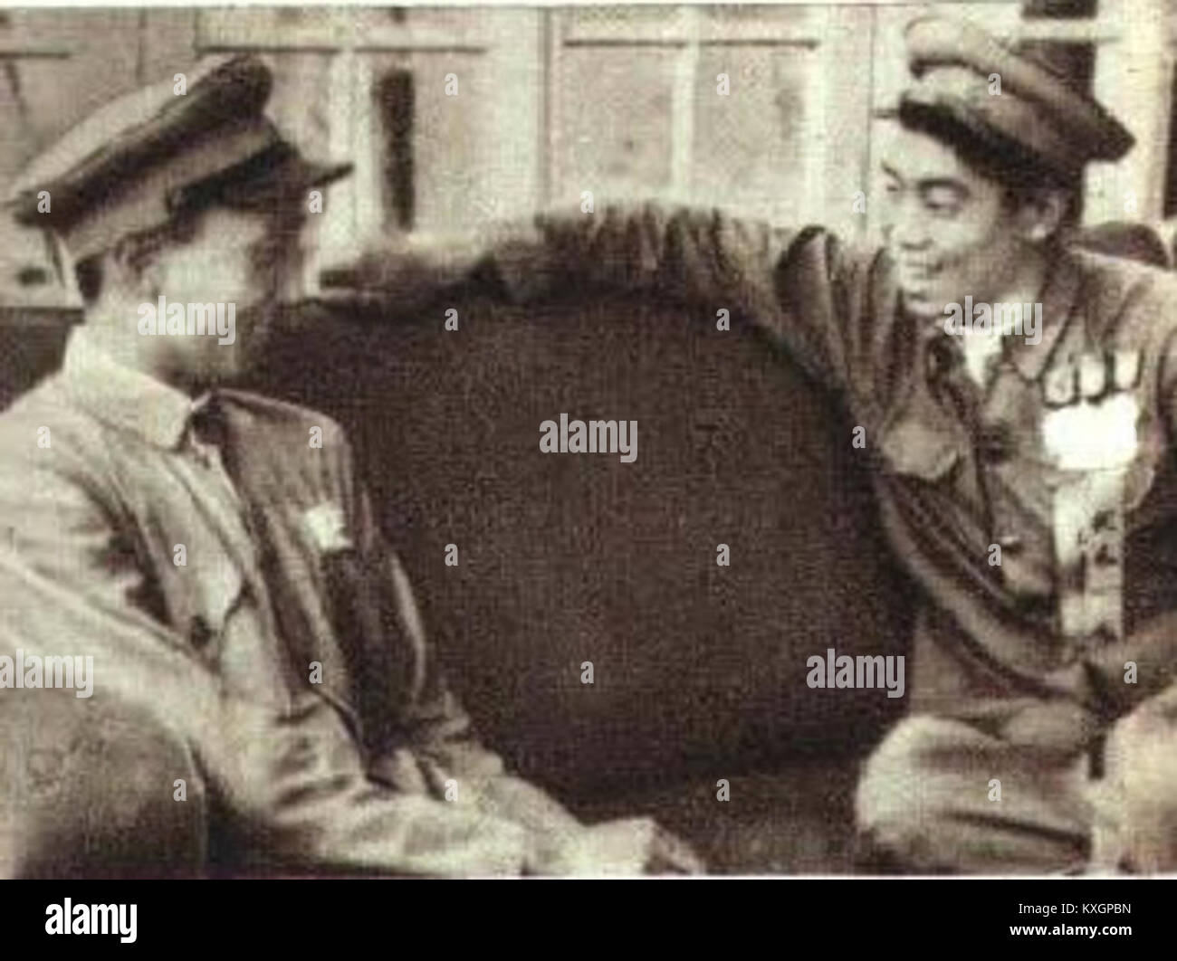 Ottobre 1950 veduta degli eroi di combattimento nazionali Huang Zhongmin e Zhang Ming. Foto Stock