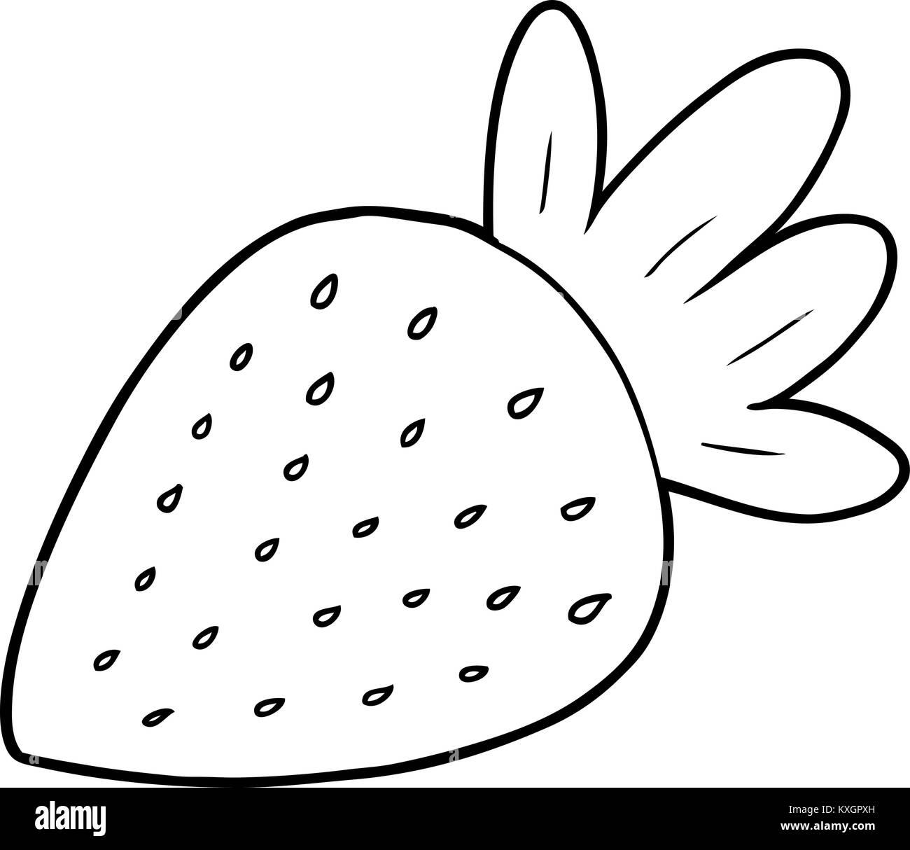 Cartoon fragola Illustrazione Vettoriale