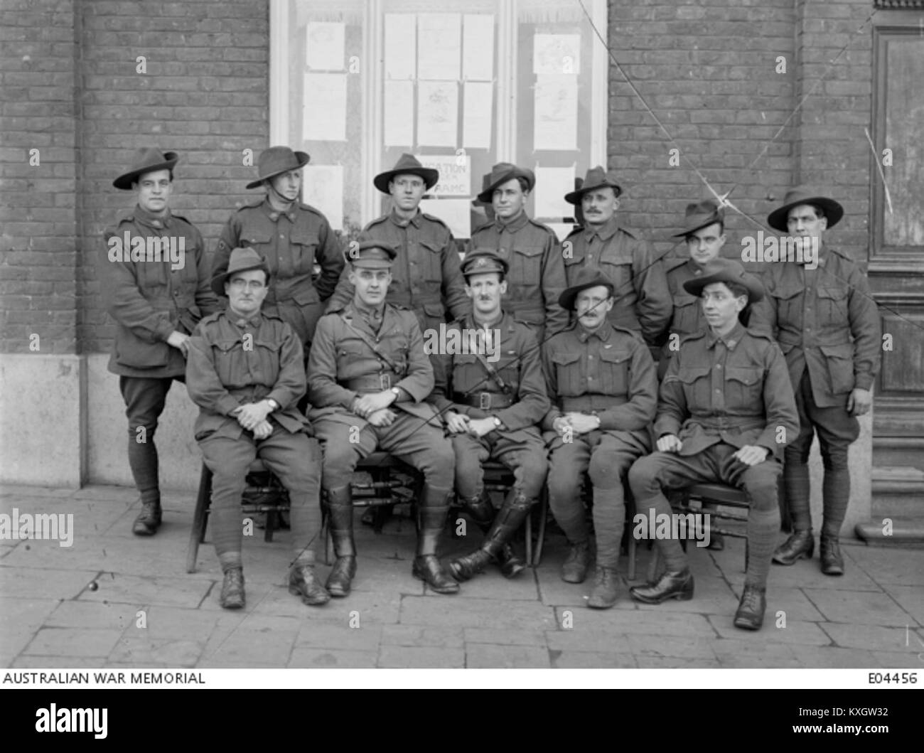 A.I.F. Istruttori educativi 1919 (primo campo australiano ambulanza) Foto Stock