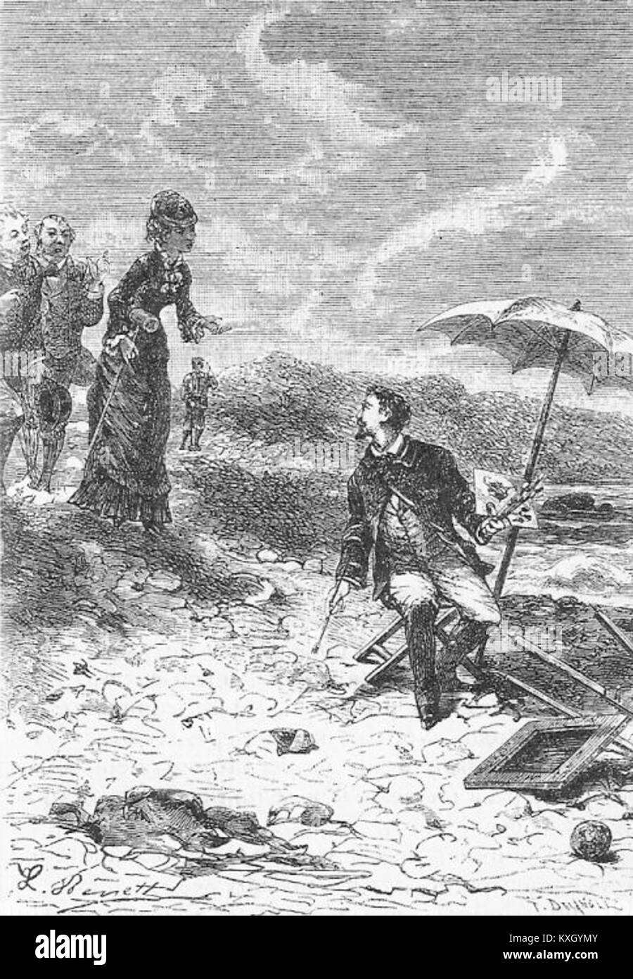 Un'illustrazione numerata 22 da The Green Ray di Léon Benett. Foto Stock