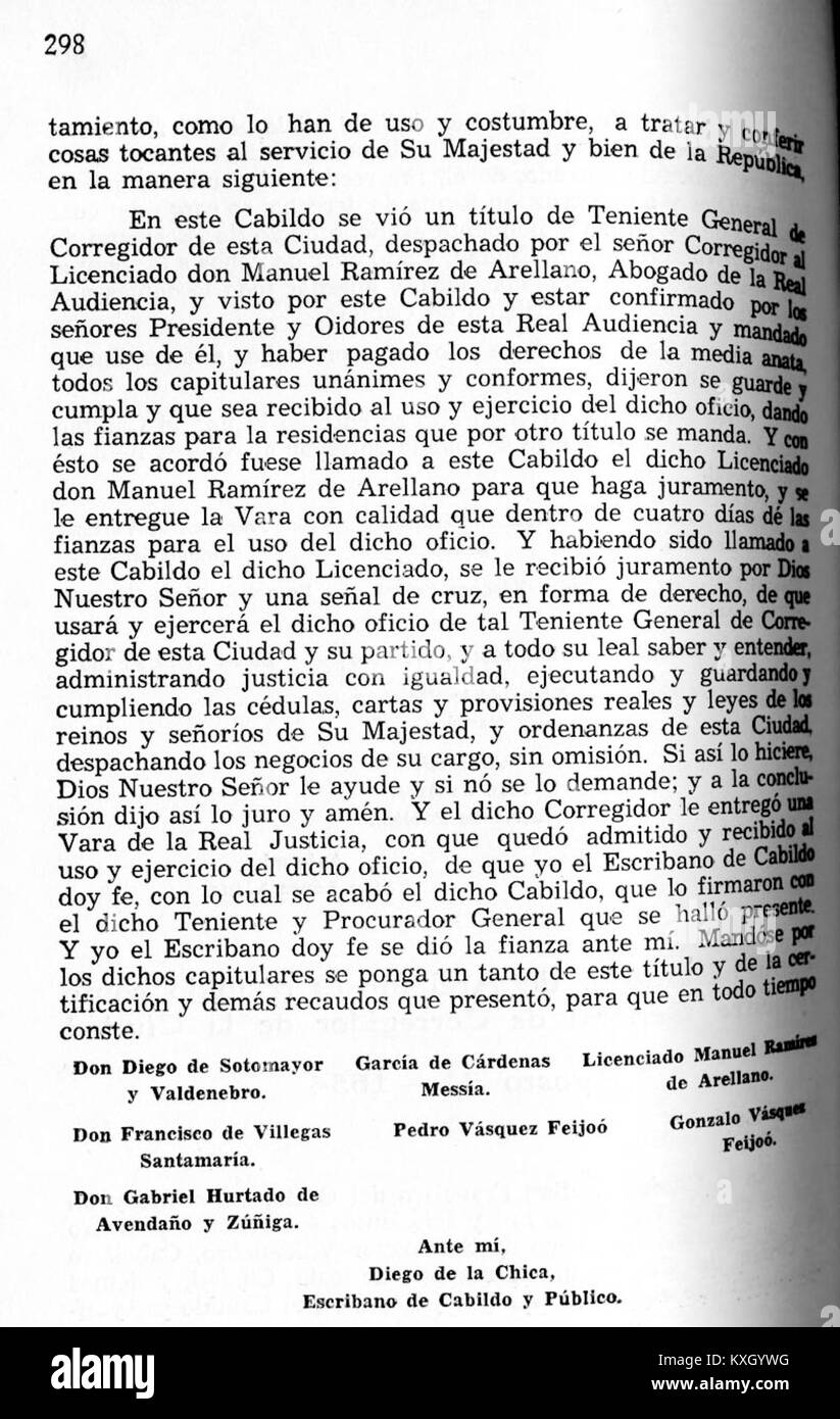 Questa pagina d'archivio, numerata 298 e datata tra il 1650 e il 1657, fa parte di una raccolta europea di dischi del XVII secolo che documenta le transazioni amministrative o finanziarie. Foto Stock