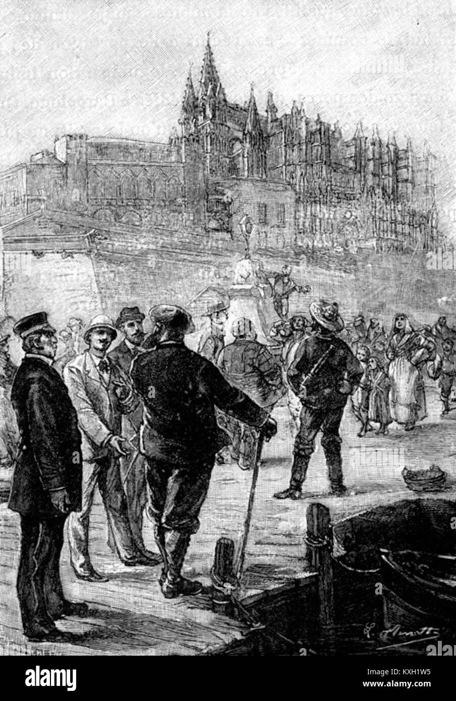 Clovis Dardentor, illustrato da Léon Benett, è un romanzo del 1896 che racconta la storia di un personaggio coraggioso e determinato, Clovis Dardentor, che affronta varie sfide durante il suo viaggio avventuroso. Foto Stock