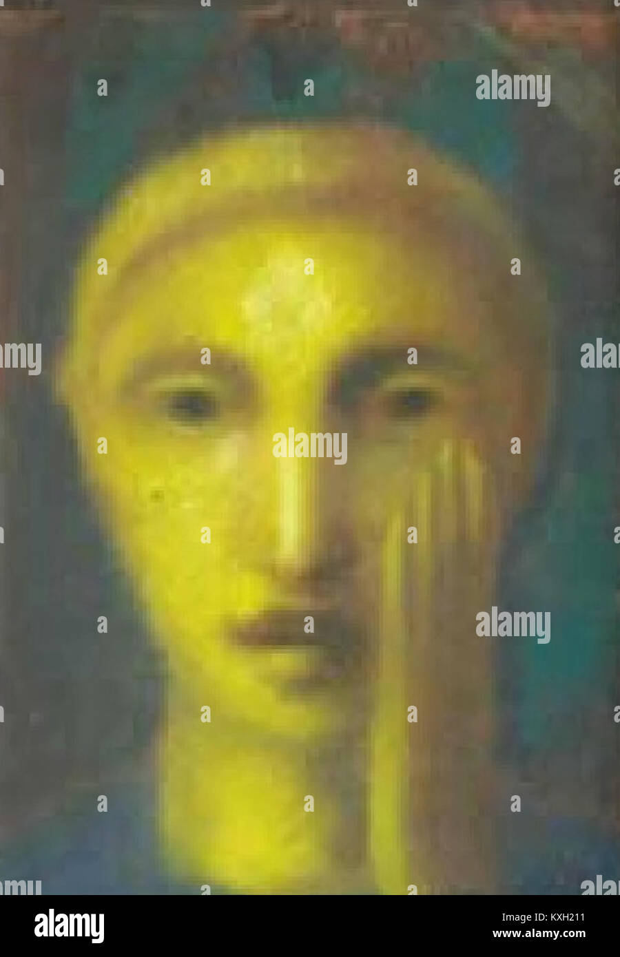 "ZAS" è un'opera d'arte pastello di Adolf Gärtner, che mostra una sottile fusione di colori, una composizione atmosferica e l'approccio distintivo dell'artista alla forma e al tono. Foto Stock