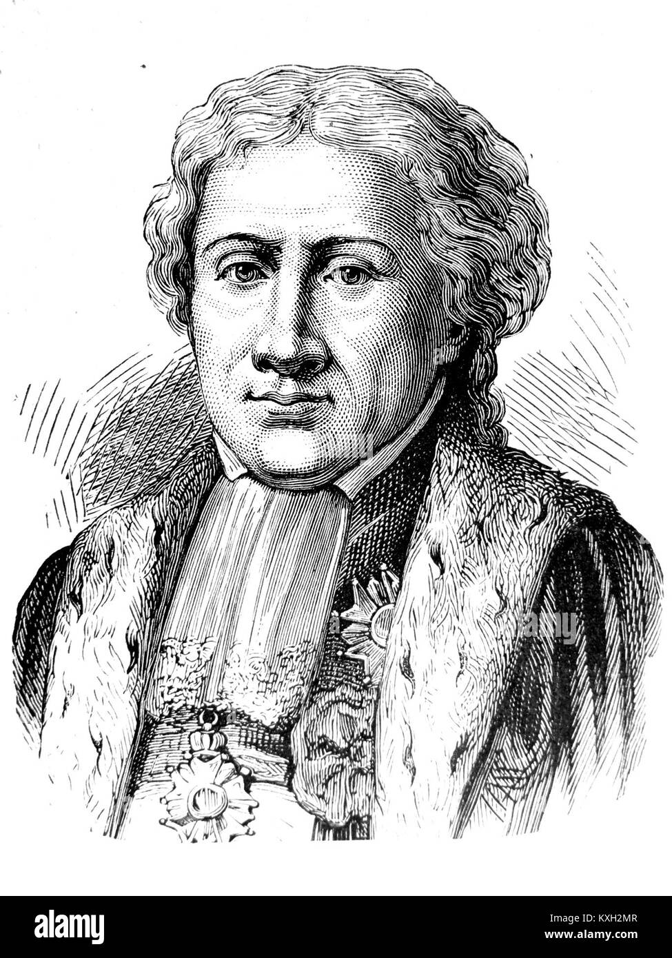 C.A. Règnier, duca di massa, fu uno statista e nobile francese del XVIII secolo coinvolto in riforme politiche e legali durante la Rivoluzione francese e l'era napoleonica, occupando posizioni chiave nel governo francese. Foto Stock