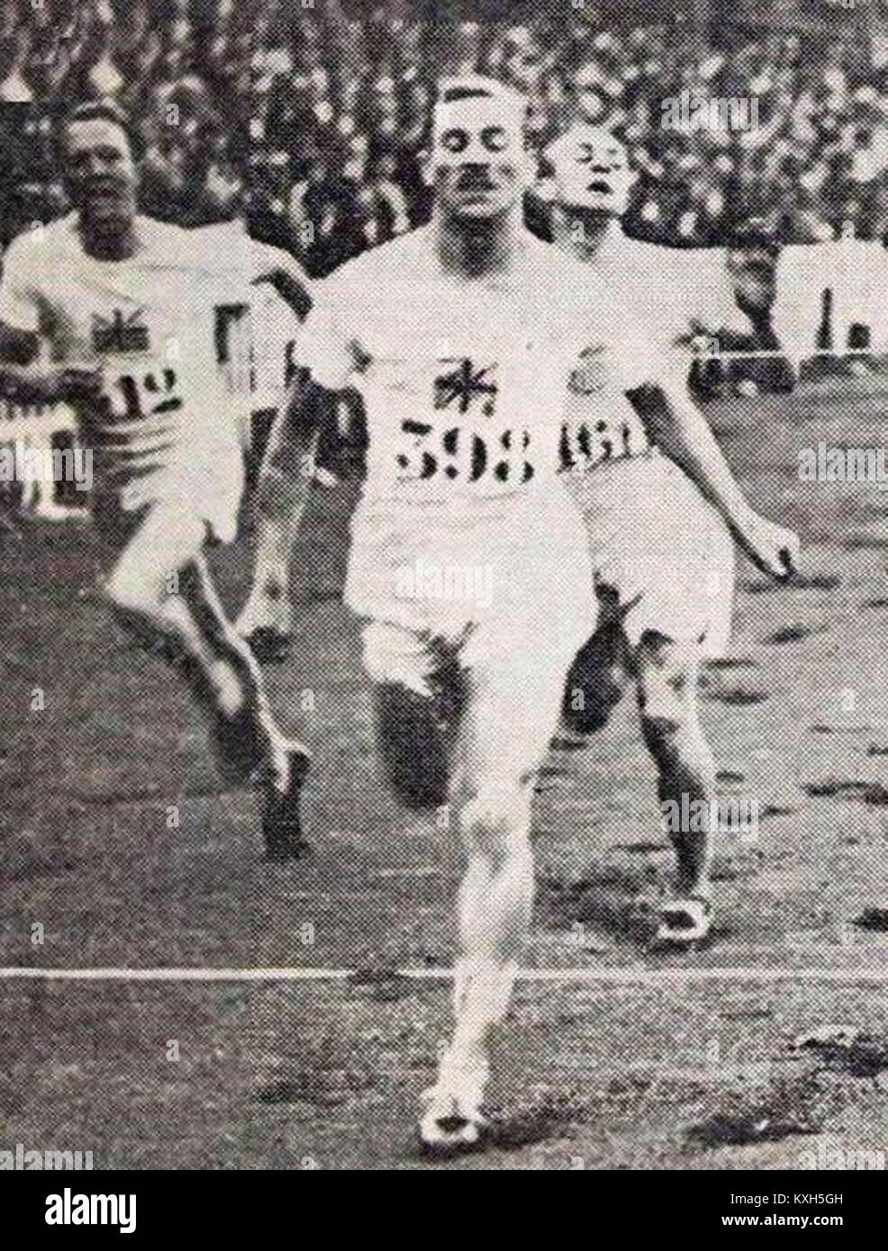 Albert Hill Vainqueur du 800 mètres aux JO de 1920 Foto Stock