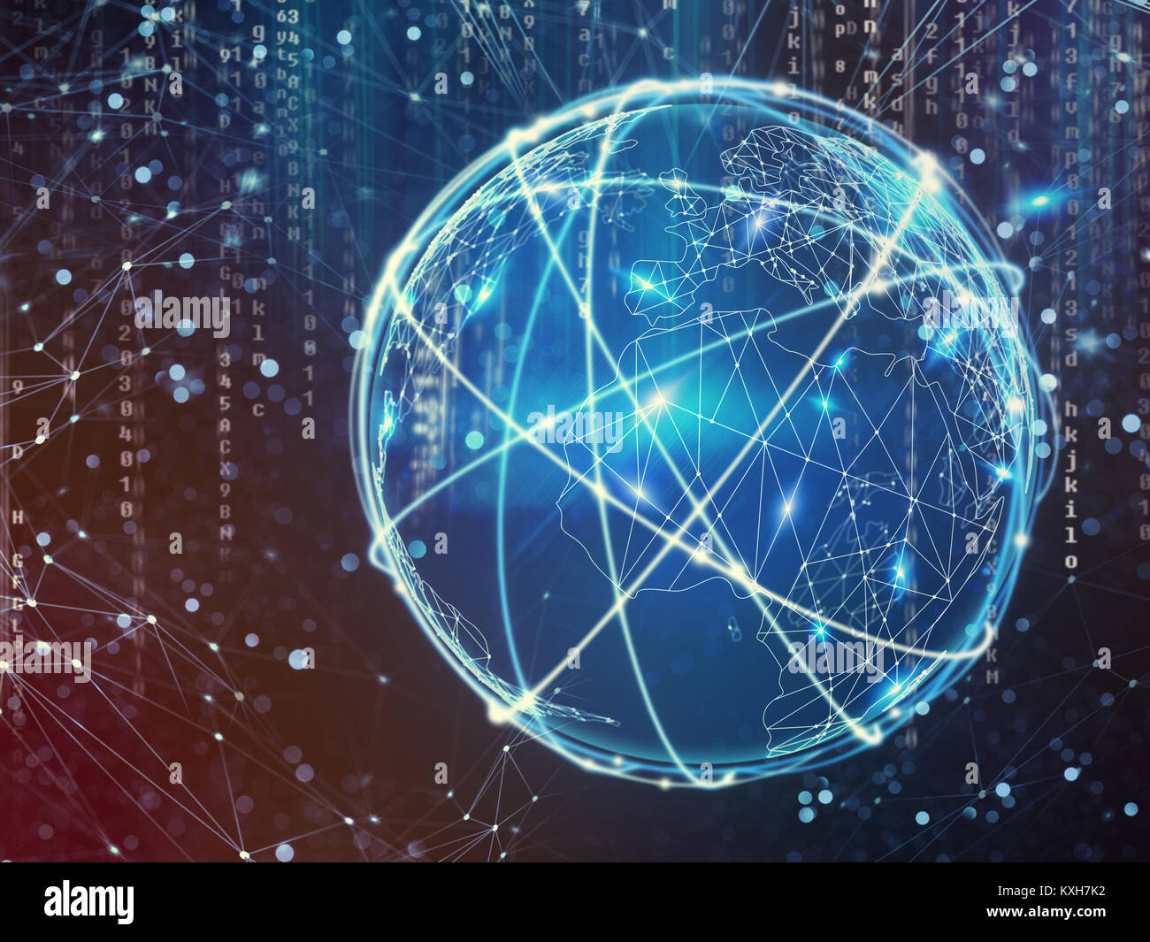 Concetto di internet globale della rete di connessione Foto Stock
