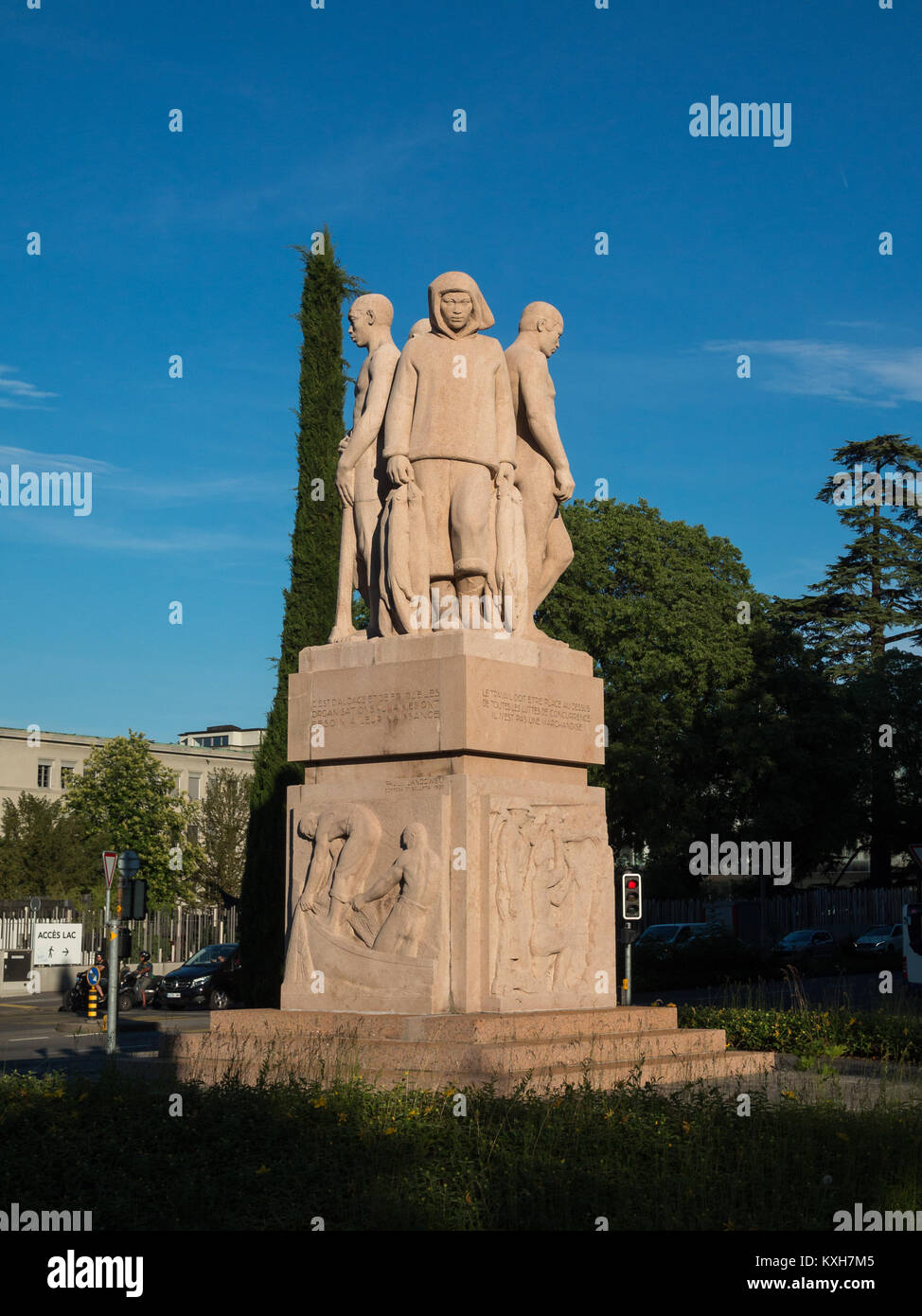 Monumento a Paul Landowski le quattro gare, Ginevra, Svizzera Foto Stock