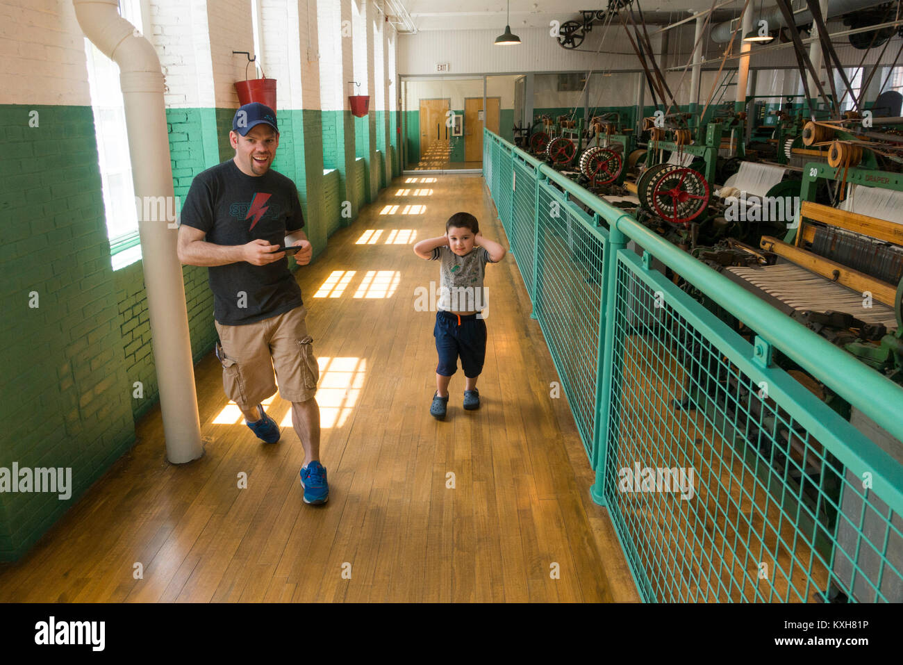 Boott Cotton Mills Museum Lowell MA Foto Stock