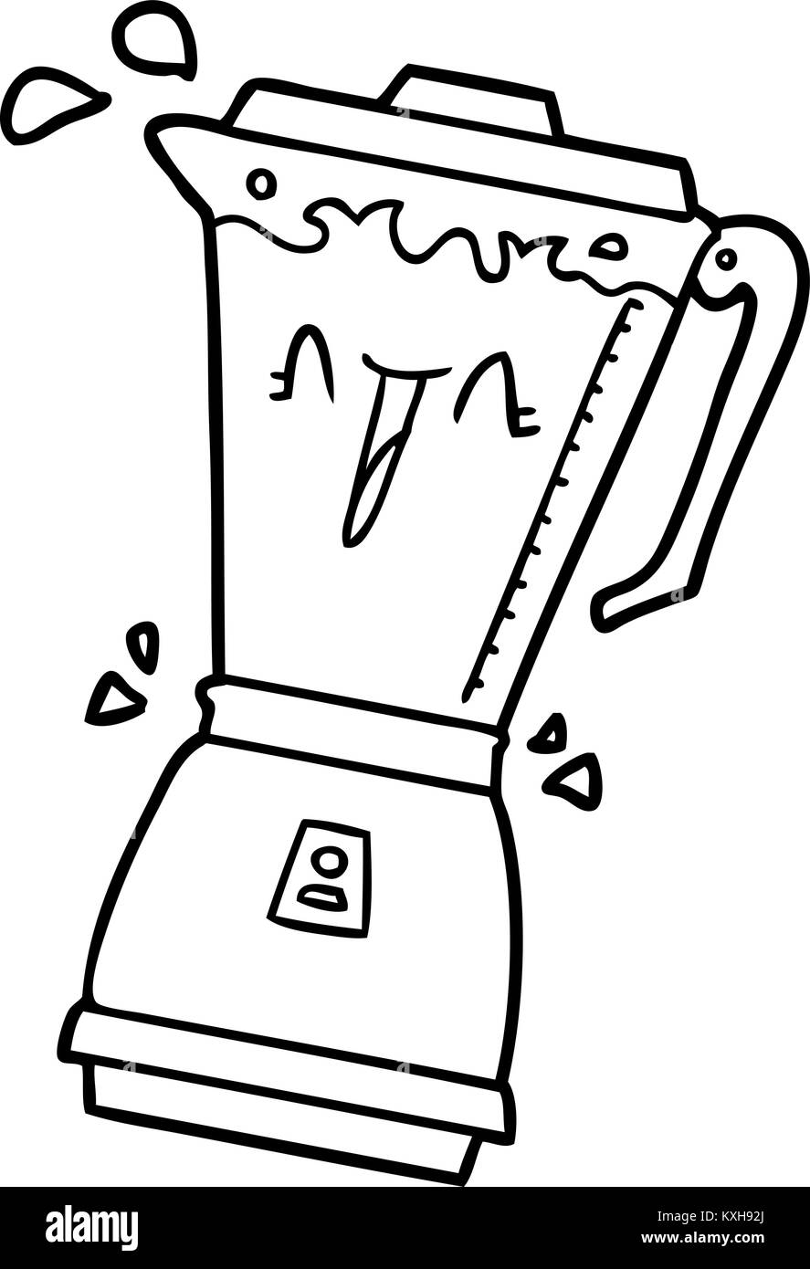 Stridii cartoon cibo processore Illustrazione Vettoriale