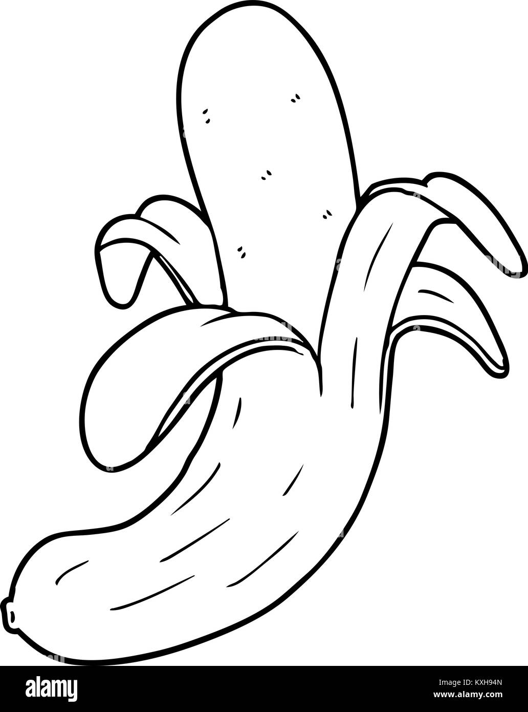 banana del fumetto Illustrazione Vettoriale