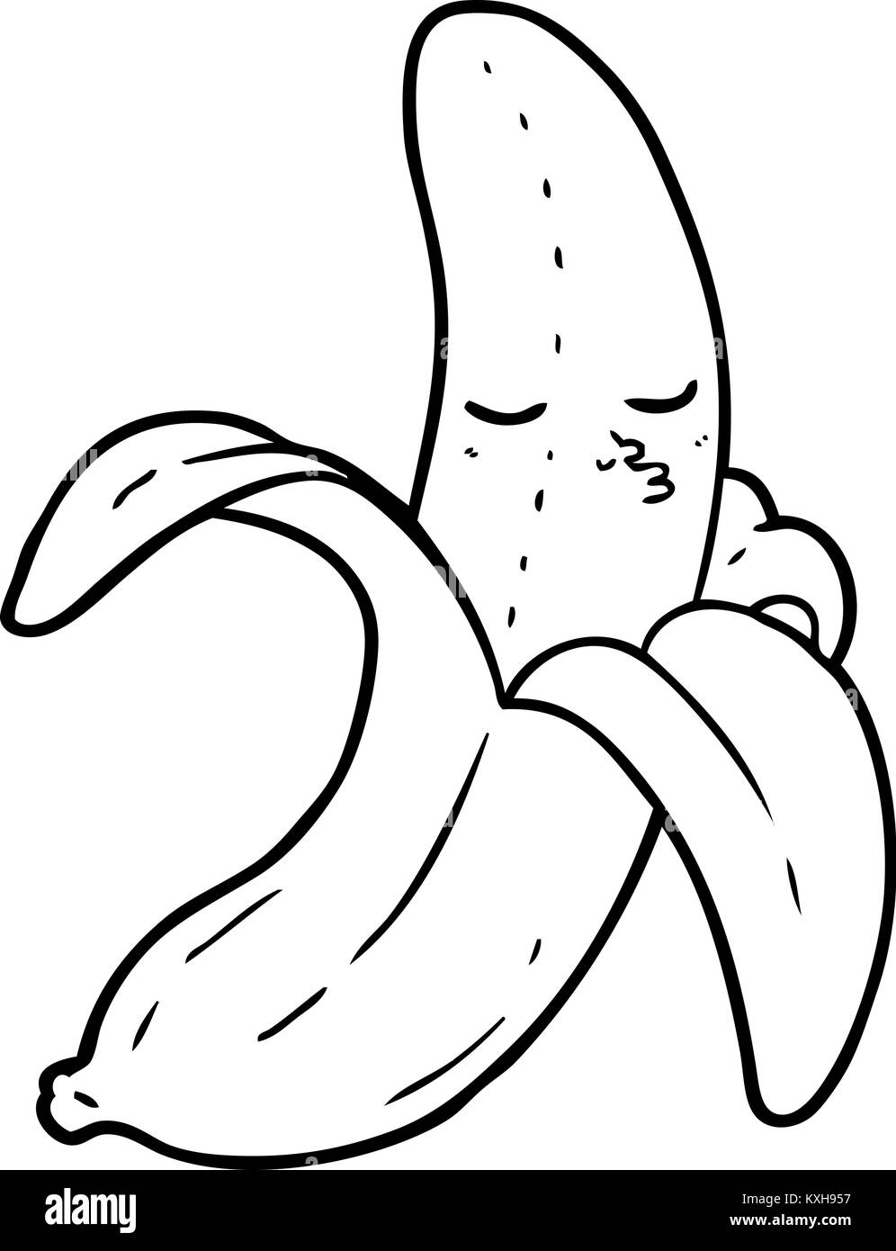 banana del fumetto Illustrazione Vettoriale
