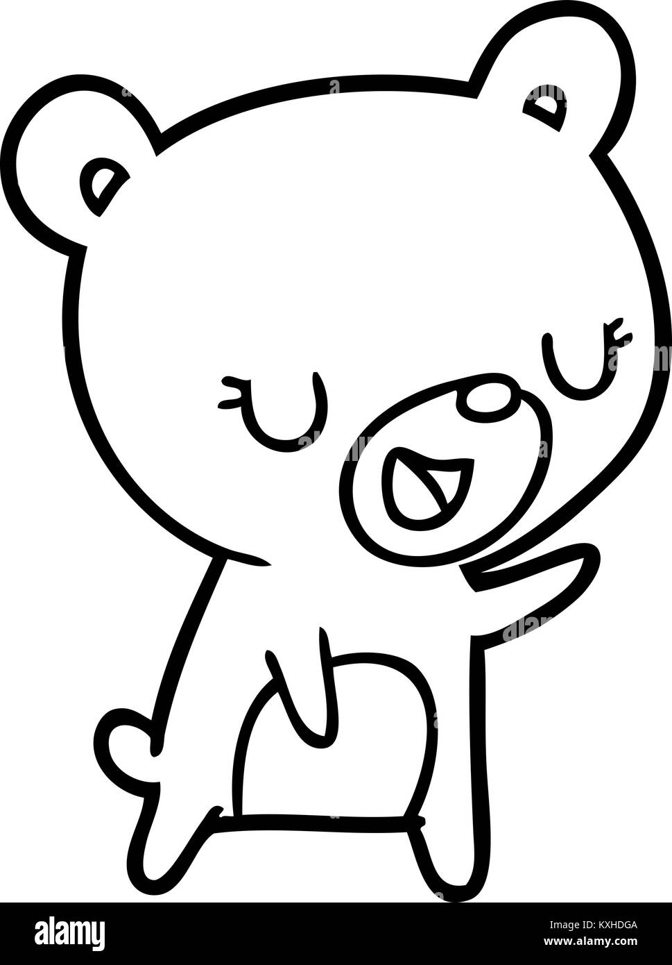 Disegno della linea di un orso Immagine e Vettoriale - Alamy