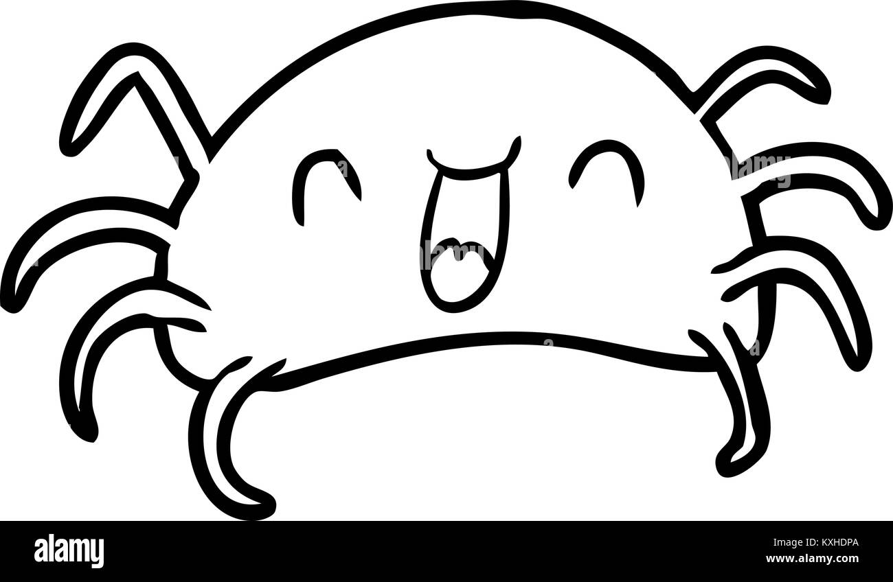 Disegno della linea di un ragno di halloween Immagine e Vettoriale - Alamy