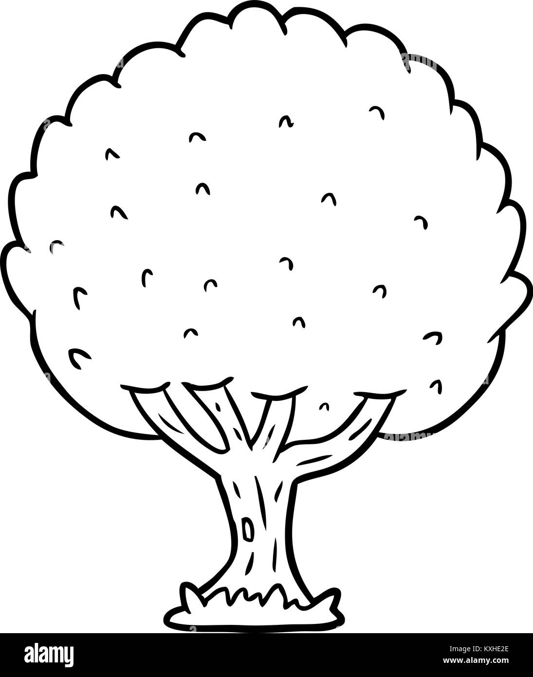 Disegno della linea di un albero Immagine e Vettoriale - Alamy