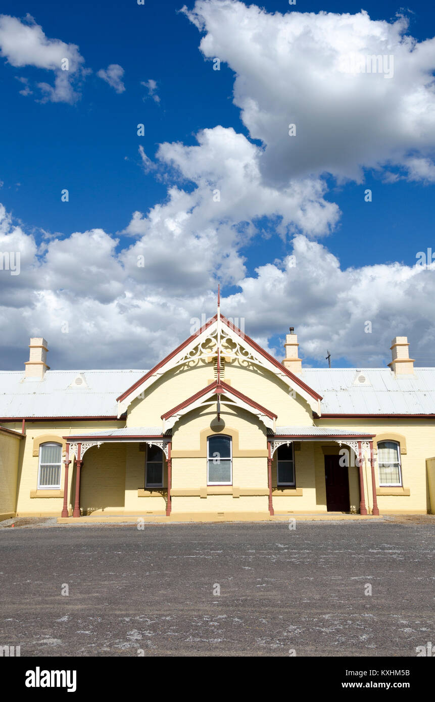 Stazione ferroviaria Edificio, Cooma Aeroporto, Nuovo Galles del Sud, Australia Foto Stock