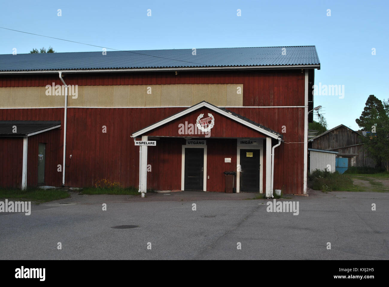 Björbo IF è una società sportiva svedese che partecipa a competizioni calcistiche locali, rappresentando la comunità di Björbo. Foto Stock