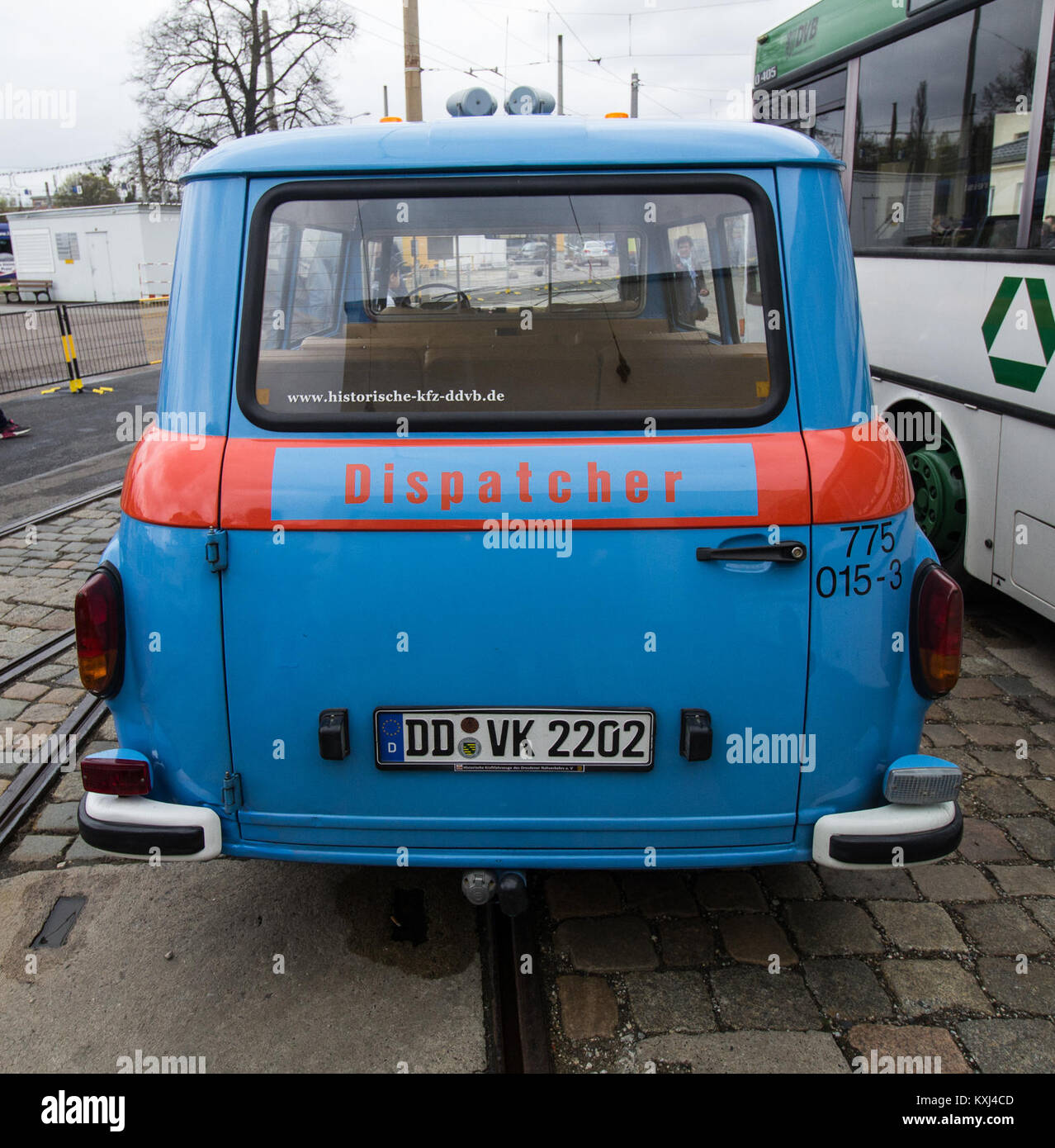 B1000 - VEB Verkehrsbetriebe Dispatcherwagen Dresda - Straßenbahnmuseum Dresda (3) Foto Stock