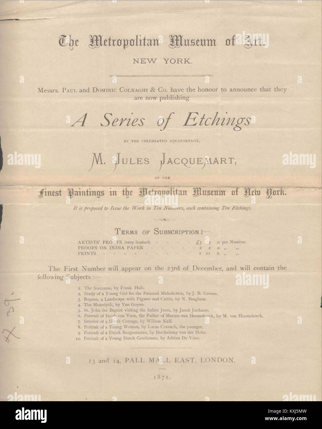 Le incisioni di Jules Jacquemart, presenti nell'edizione 1864 di 'Eaux-fortes Modernes' del Metropolitan Museum of Art, mostrano l'arte francese del XIX secolo. Foto Stock
