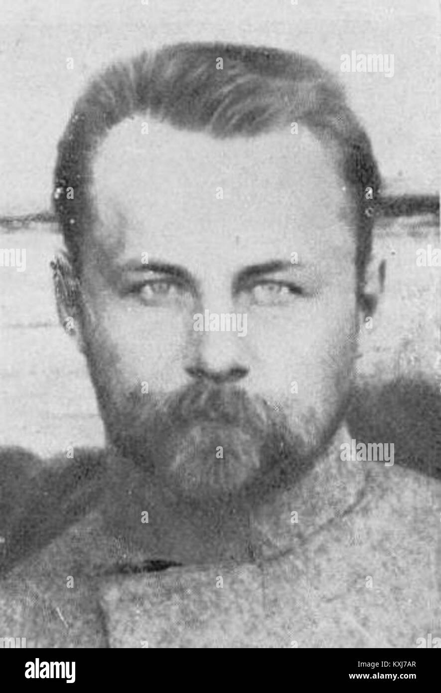 Ritratto di Antoni Anusz ad Aleksandrovsk, che mostra le caratteristiche facciali, l'abbigliamento e l'identità documentata di un individuo storico. Foto Stock