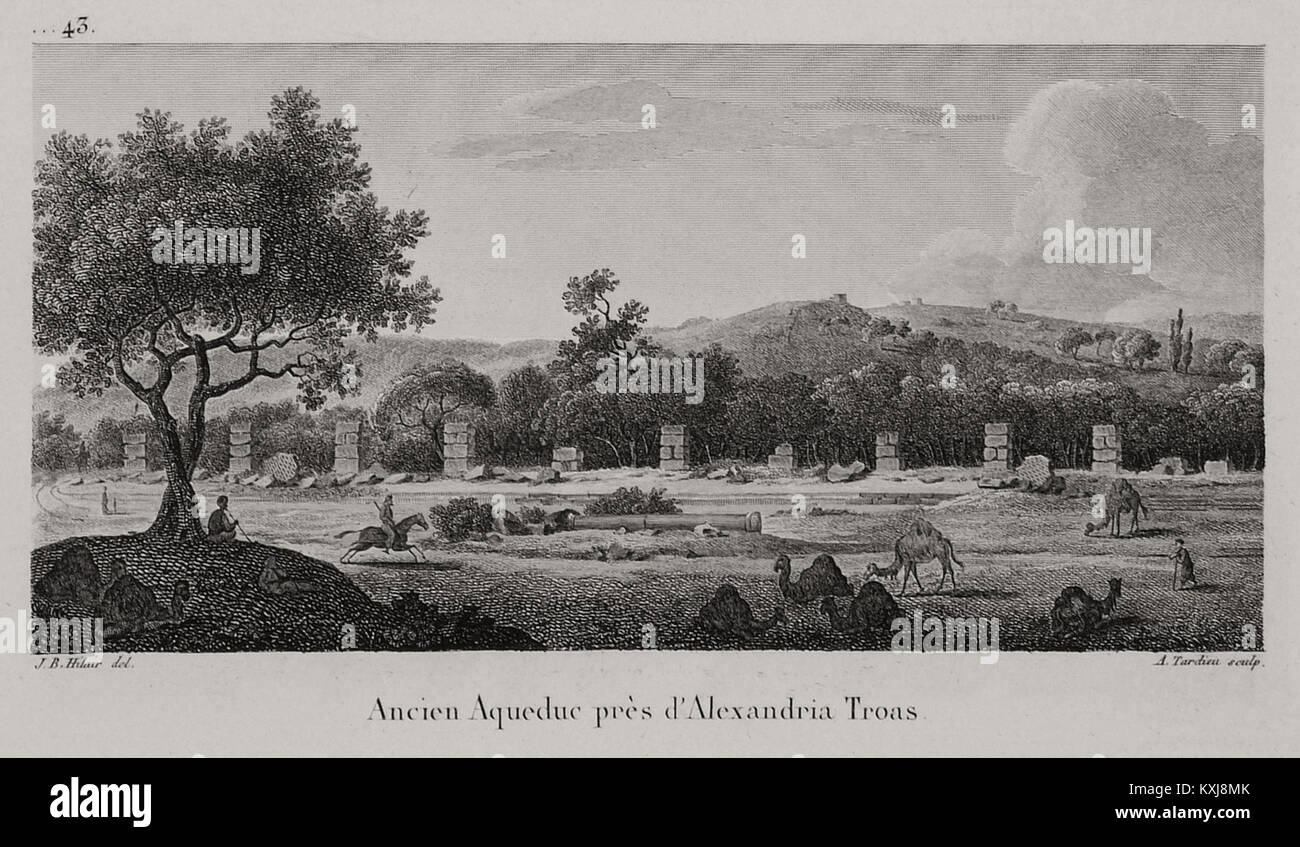 Ancien Aqueduc Près d'Alexandria Troas - Choiseul-gouffier Gabriel Florent Auguste De - 1822 Foto Stock