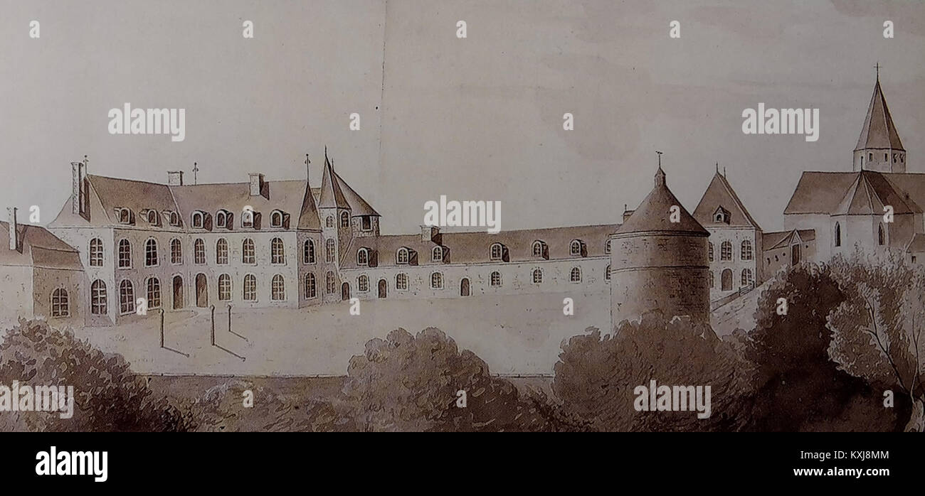 Ancien château de Challain Foto Stock