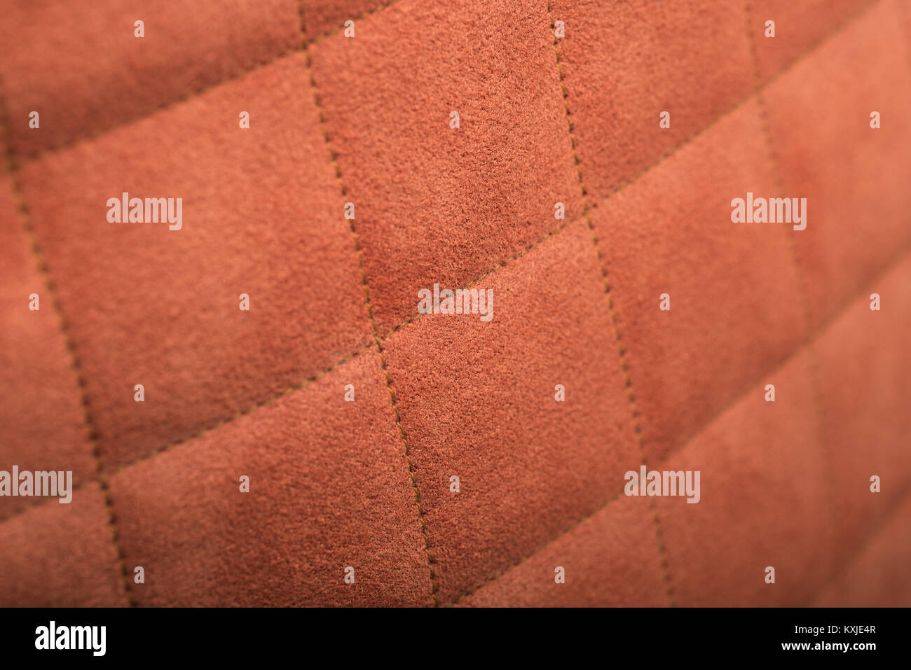 Close up marrone pelle scamosciata artificiale texture Foto Stock