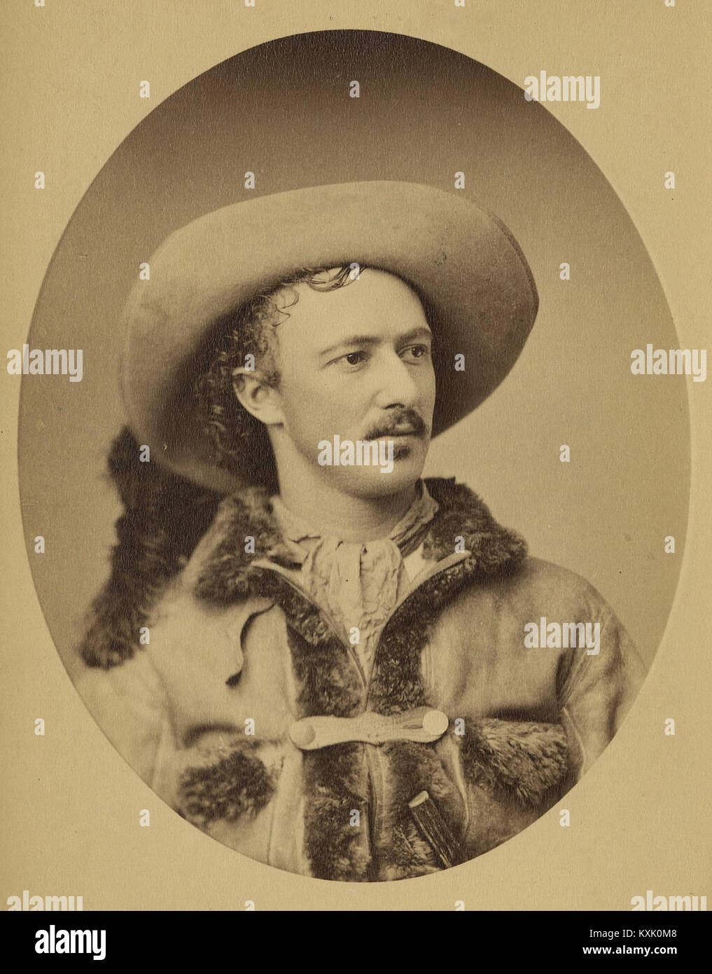 Texas Jack Omohundro, famoso Frontier Scout, cowboy, attore & Corriere confederato durante la guerra civile Foto Stock