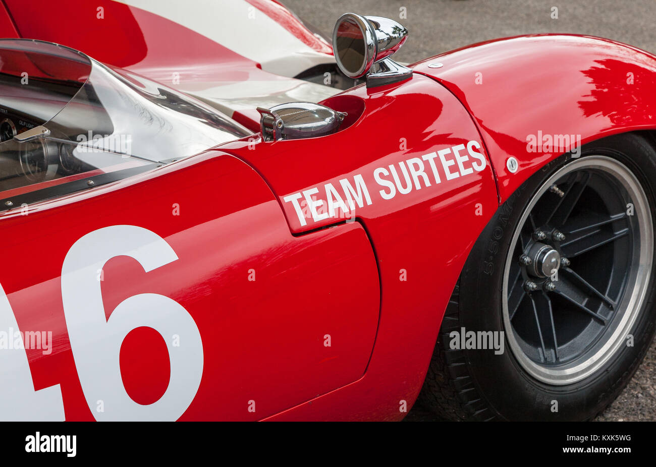 1966 Lola-Chevrolet T70 Spyder. GRRC LXXV Assemblea dei soci, Goodwood, West Sussex Foto Stock