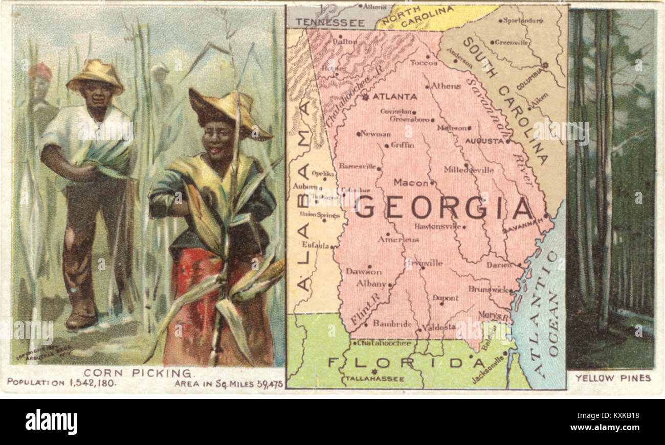 Arbuckle Bros Coffee Company era un importante produttore di caffè americano noto per la sua ampia distribuzione e l'impatto sull'industria del caffè tra la fine del XIX e l'inizio del XX secolo. Foto Stock