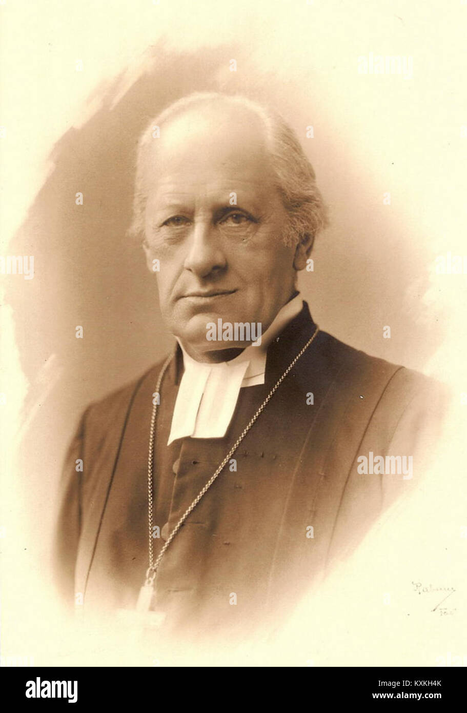 Un ritratto del vescovo Gottfrid Billing, dipinto nel 1903 da Edvard Rodhe. Billing era un vescovo svedese, teologo e membro dell'Accademia svedese. Foto Stock